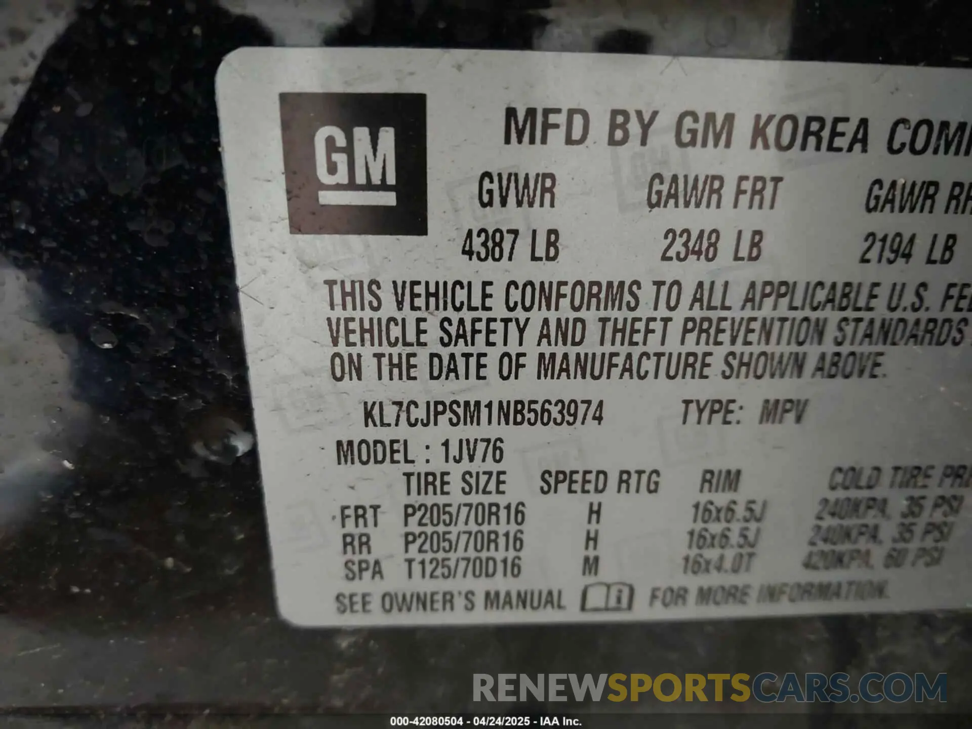9 Фотография поврежденного автомобиля KL7CJPSM1NB563974 CHEVROLET TRAX 2022