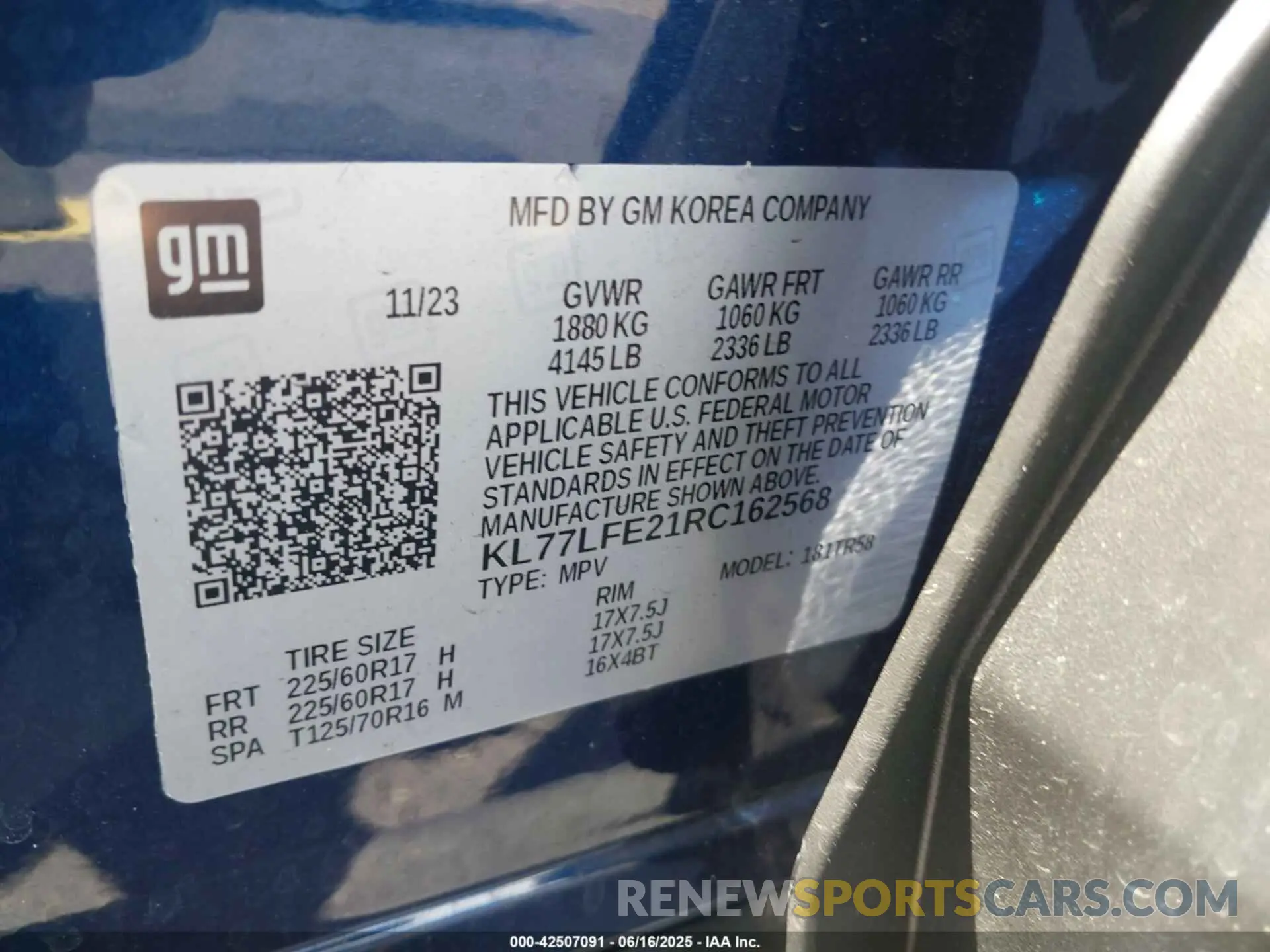 9 Фотография поврежденного автомобиля KL77LFE21RC162568 CHEVROLET TRAX 2024