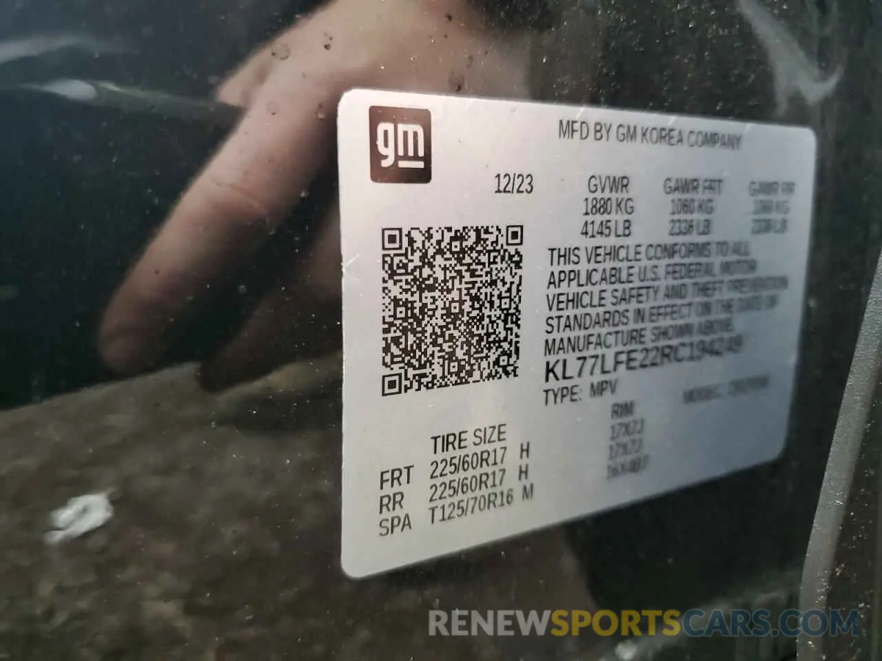 13 Фотография поврежденного автомобиля KL77LFE22RC194249 CHEVROLET TRAX 2024