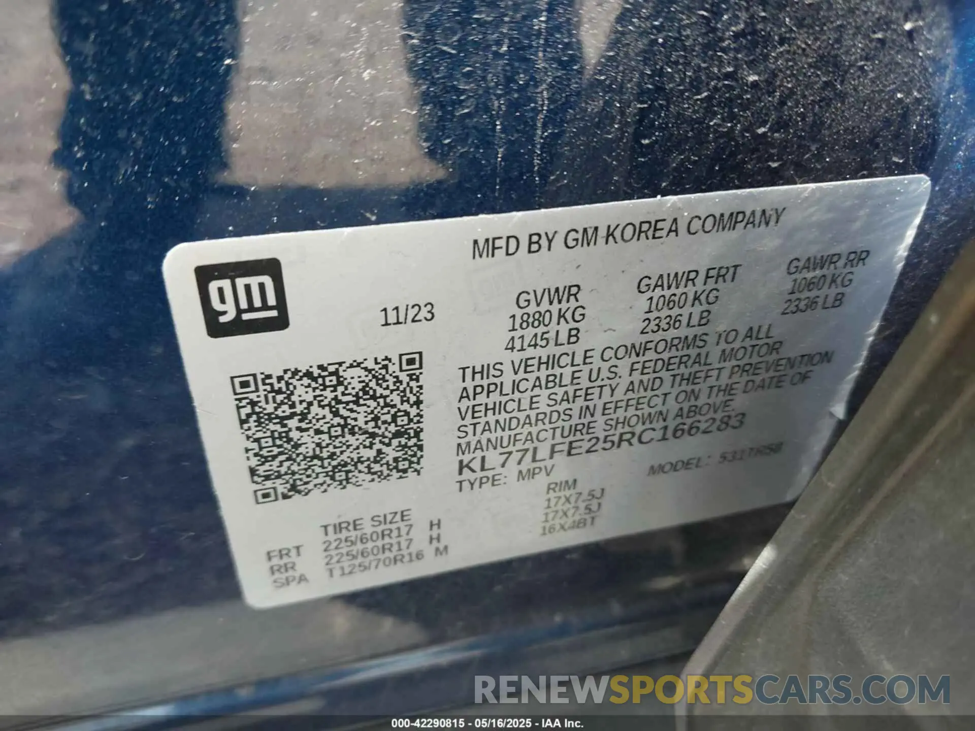 9 Фотография поврежденного автомобиля KL77LFE25RC166283 CHEVROLET TRAX 2024
