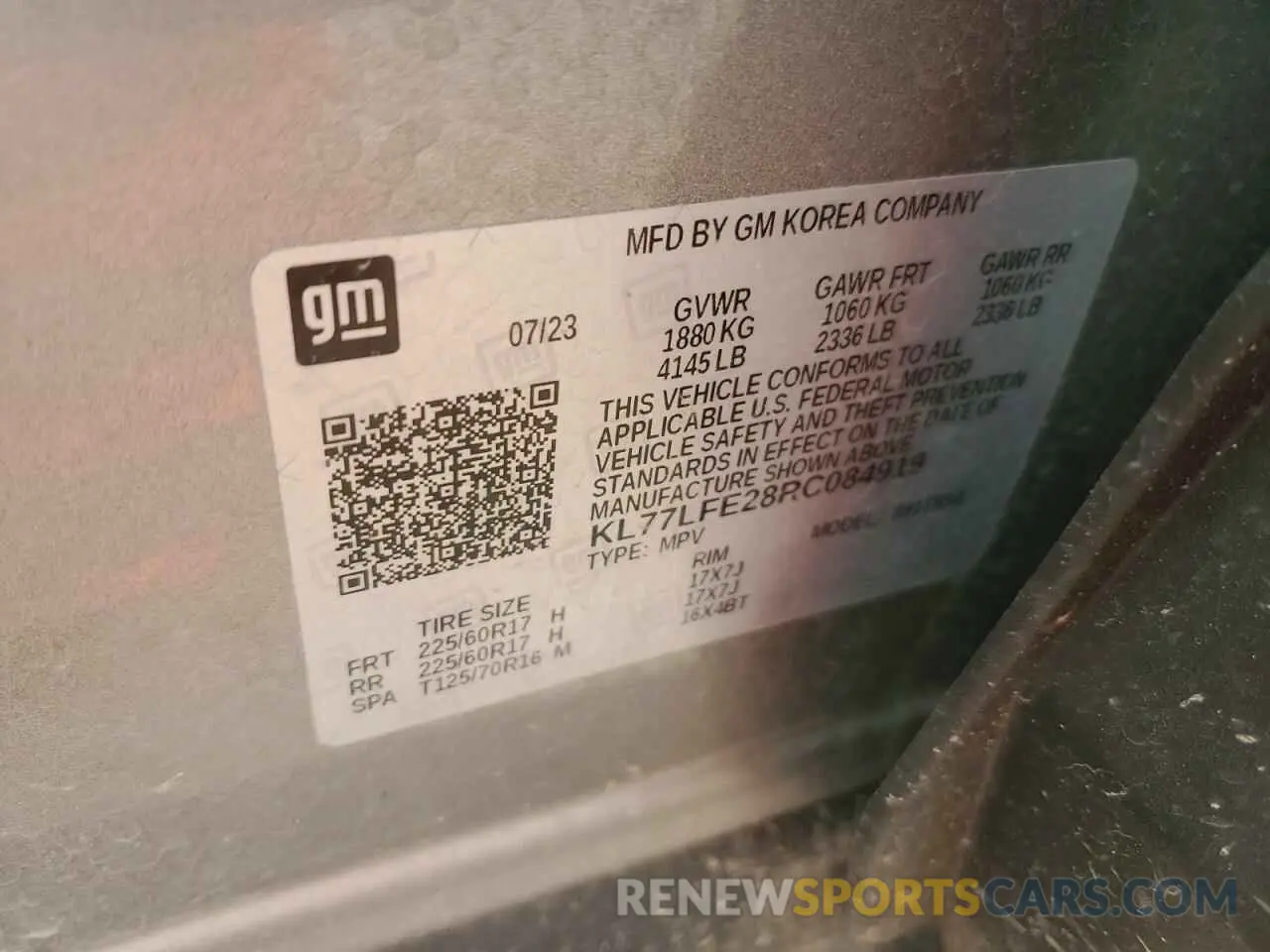 13 Фотография поврежденного автомобиля KL77LFE28RC084919 CHEVROLET TRAX 2024