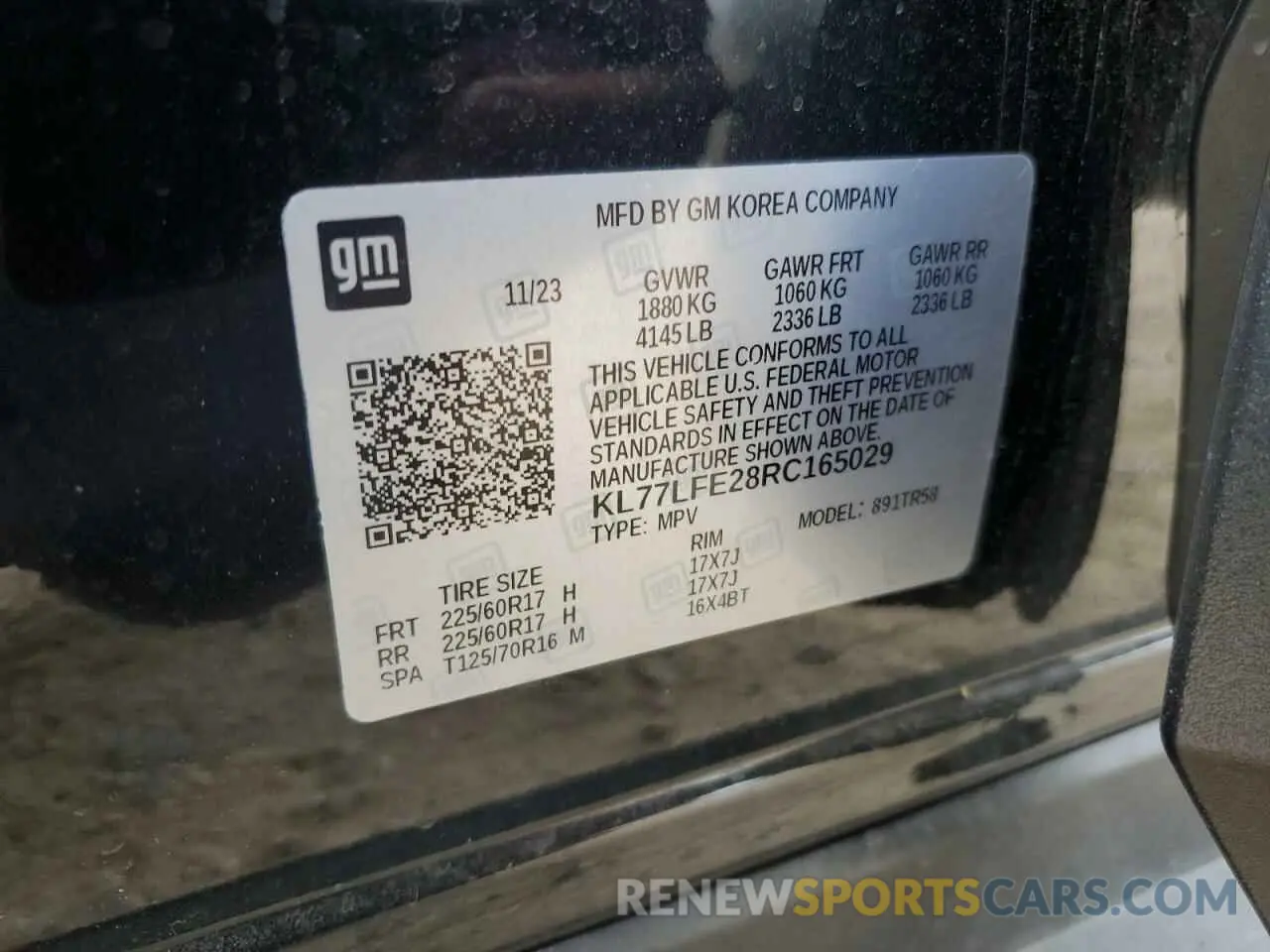 13 Photograph of a damaged car KL77LFE28RC165029 CHEVROLET TRAX 2024