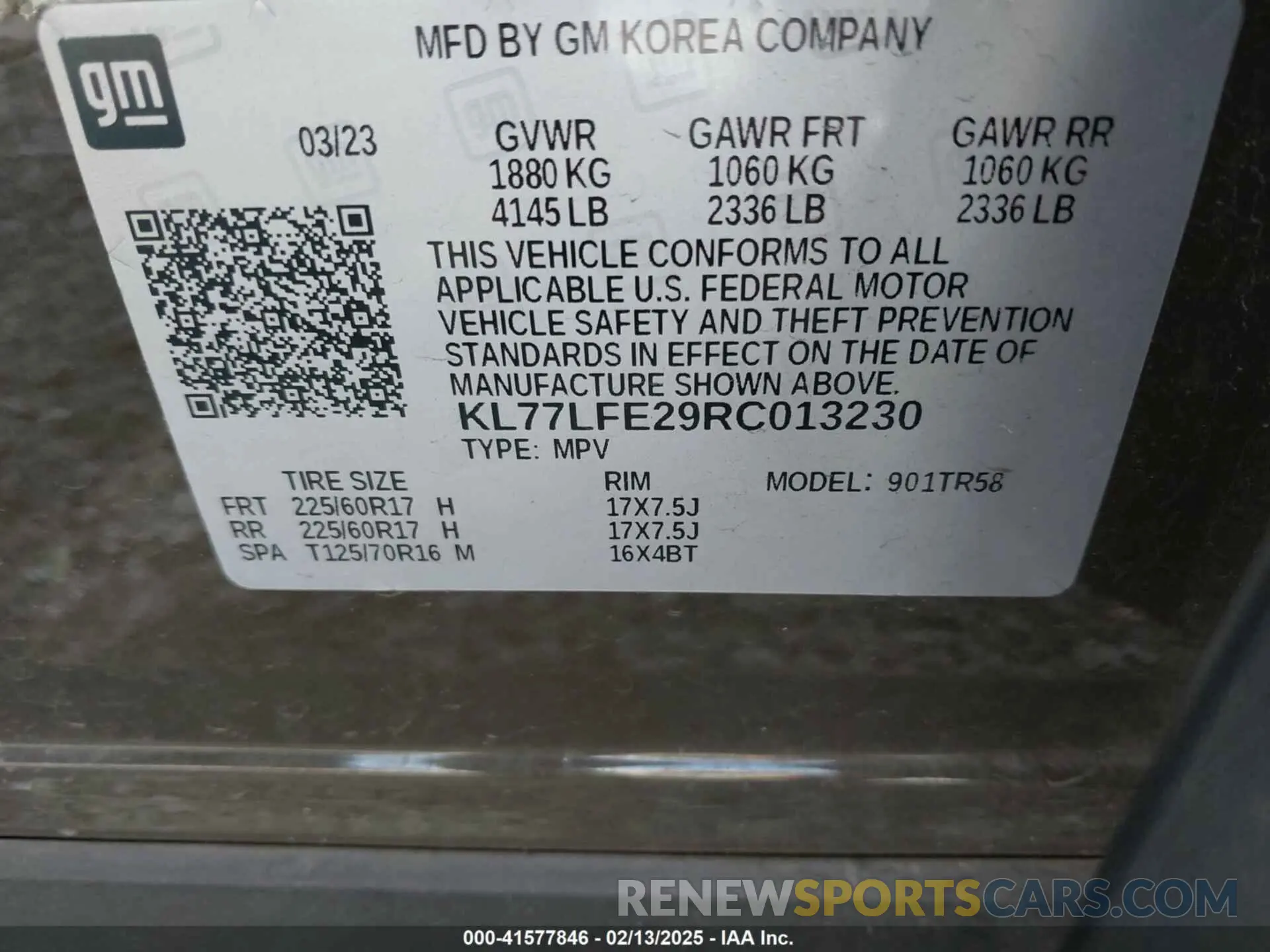 9 Photograph of a damaged car KL77LFE29RC013230 CHEVROLET TRAX 2024