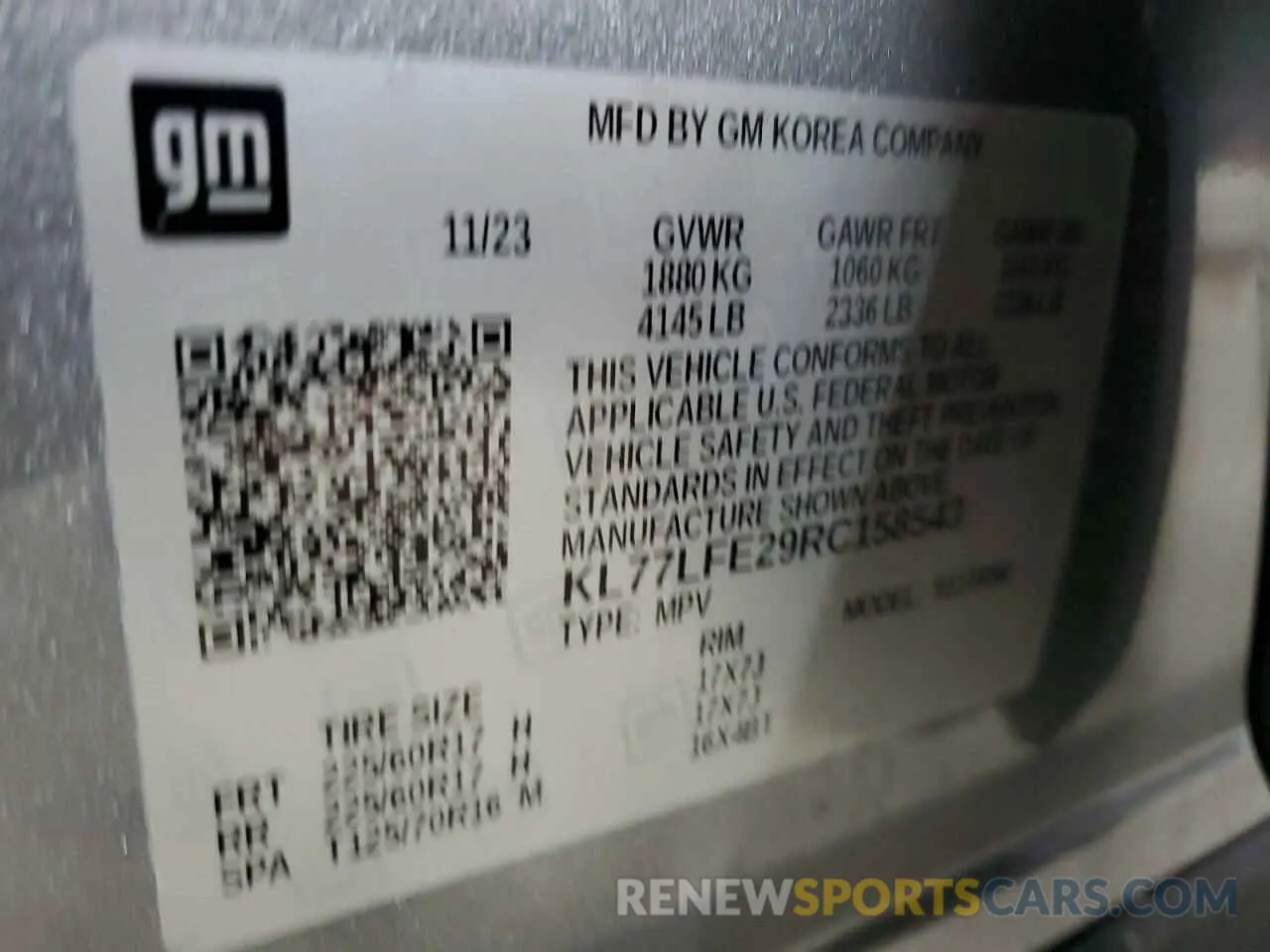 16 Фотография поврежденного автомобиля KL77LFE29RC158543 CHEVROLET TRAX 2024