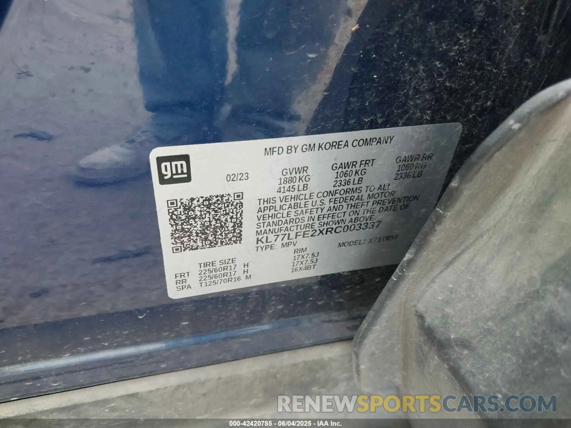 9 Photograph of a damaged car KL77LFE2XRC003337 CHEVROLET TRAX 2024