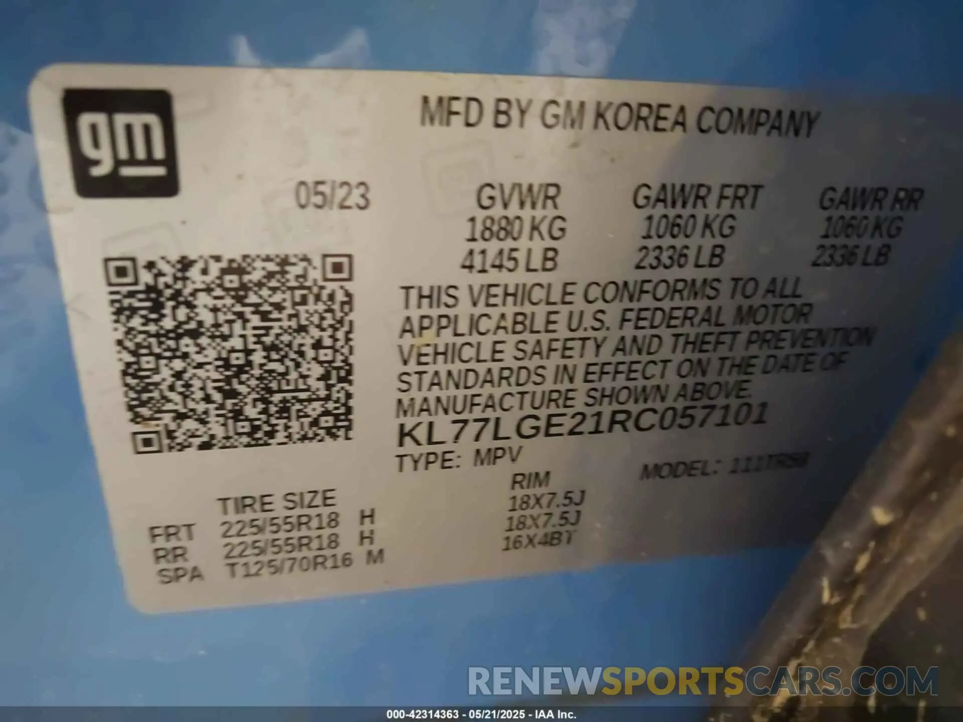9 Фотография поврежденного автомобиля KL77LGE21RC057101 CHEVROLET TRAX 2024