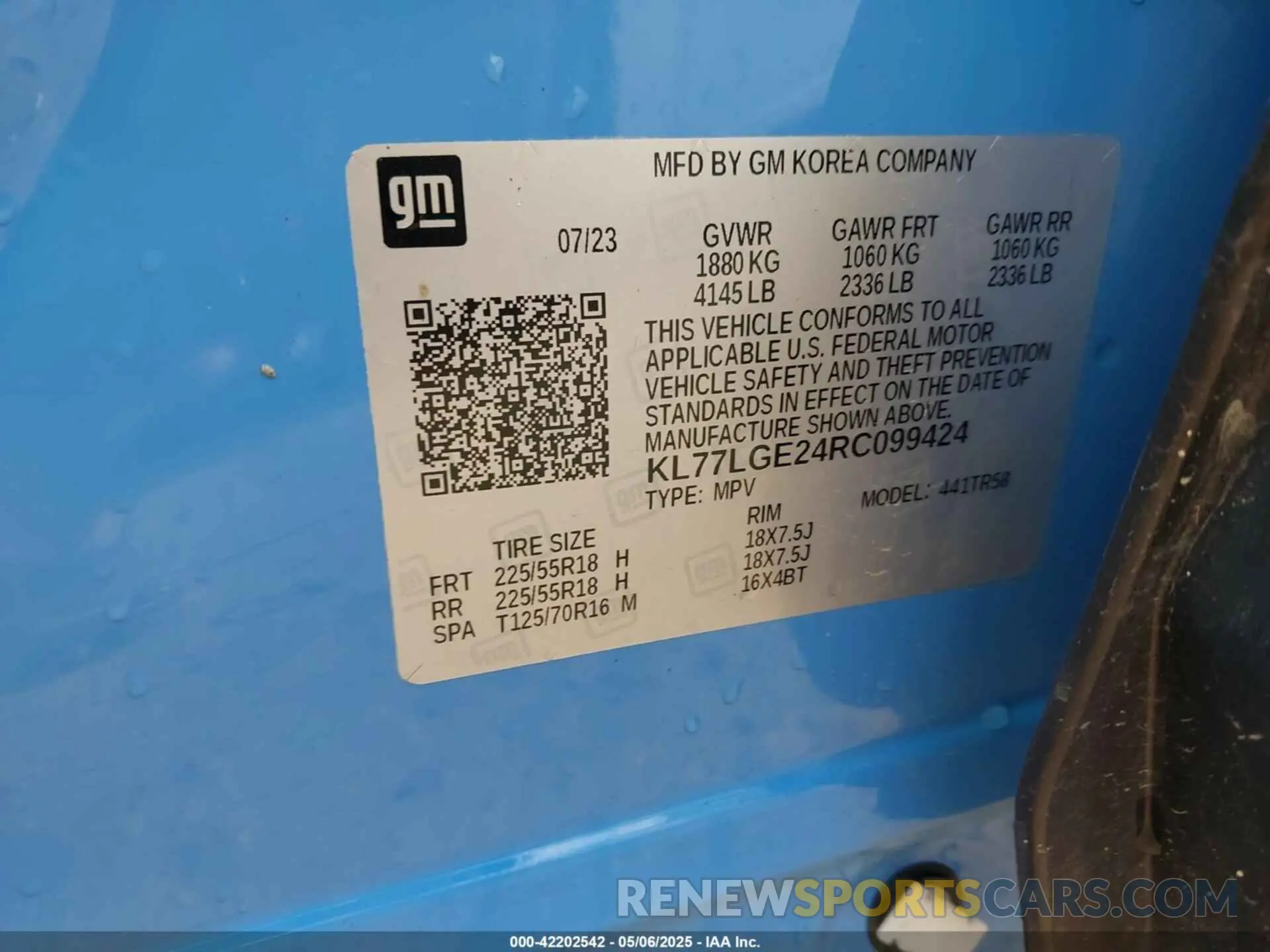 9 Photograph of a damaged car KL77LGE24RC099424 CHEVROLET TRAX 2024