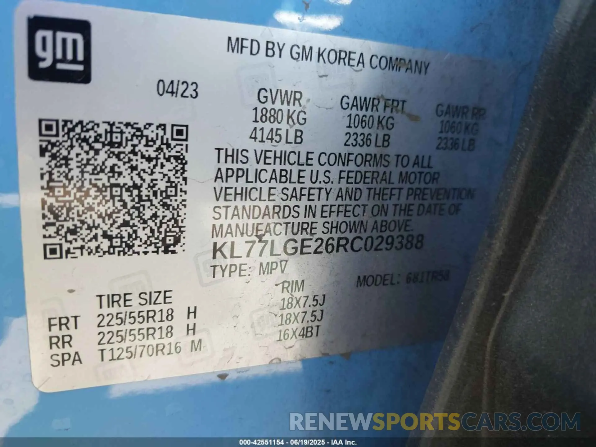 9 Photograph of a damaged car KL77LGE26RC029388 CHEVROLET TRAX 2024