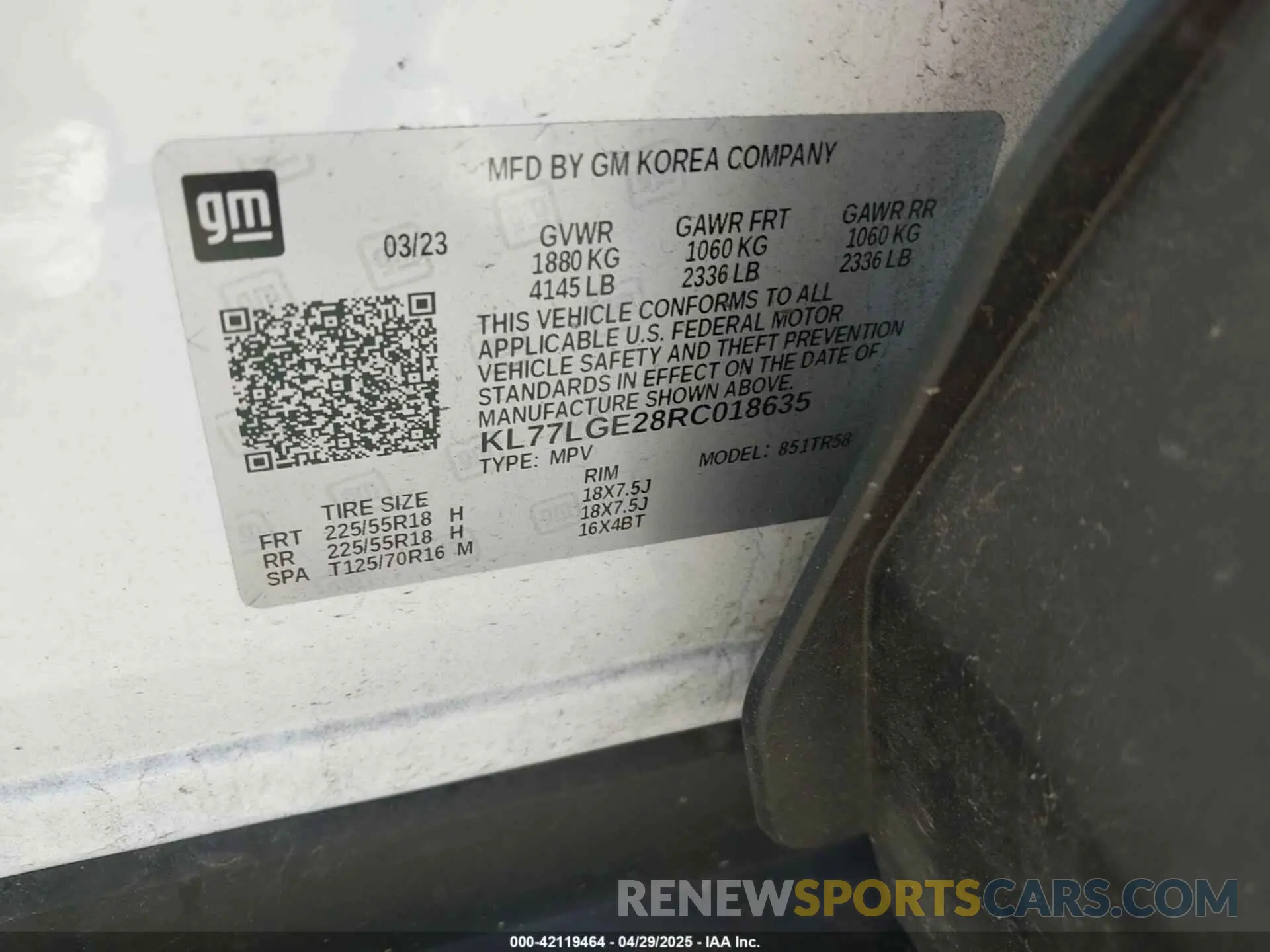 9 Фотография поврежденного автомобиля KL77LGE28RC018635 CHEVROLET TRAX 2024