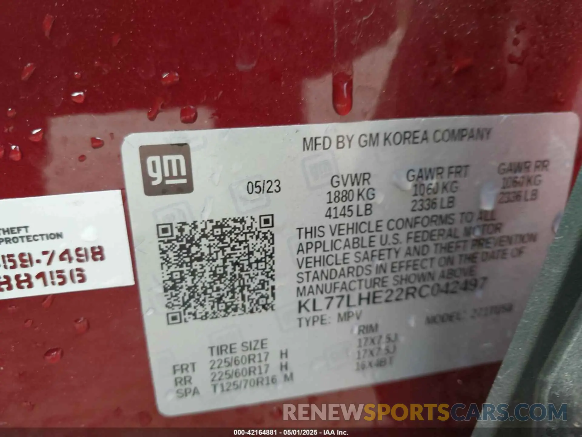 9 Photograph of a damaged car KL77LHE22RC042497 CHEVROLET TRAX 2024