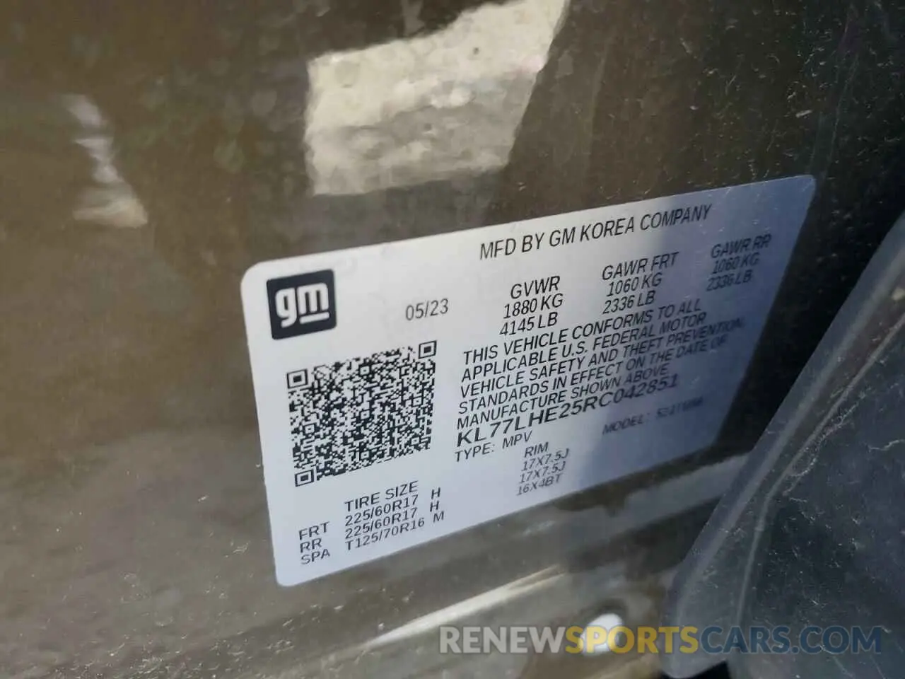 12 Photograph of a damaged car KL77LHE25RC042851 CHEVROLET TRAX 2024