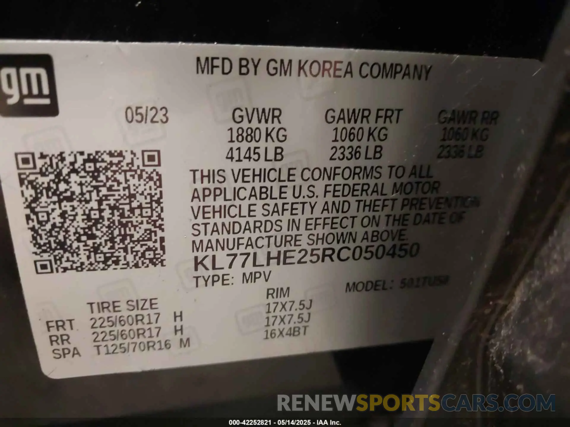 9 Фотография поврежденного автомобиля KL77LHE25RC050450 CHEVROLET TRAX 2024