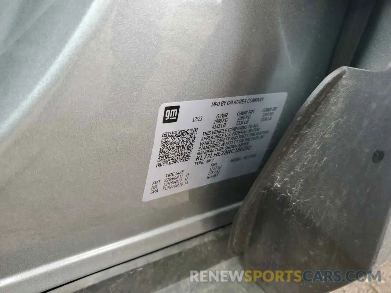 13 Photograph of a damaged car KL77LHE28RC186202 CHEVROLET TRAX 2024