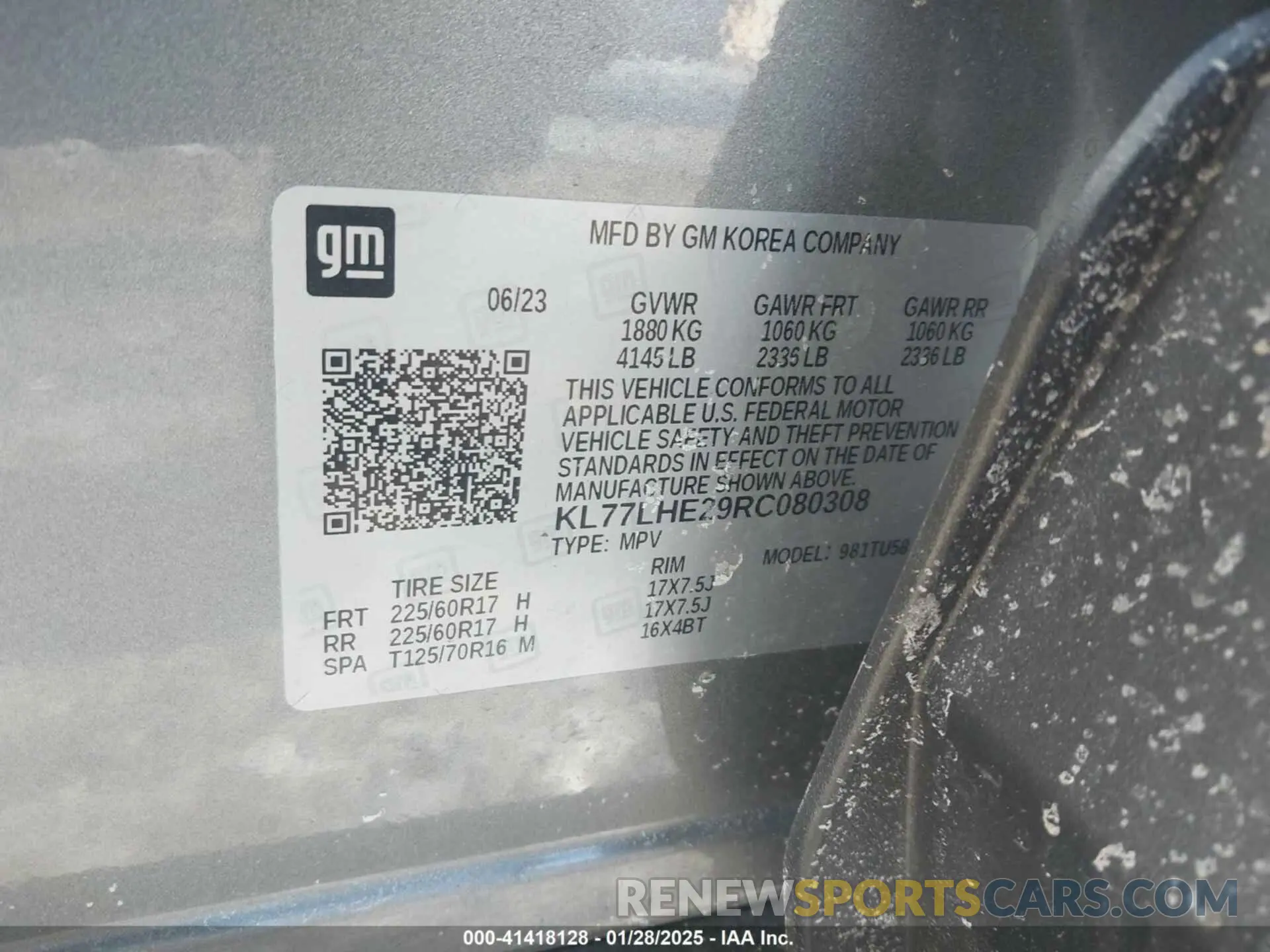 9 Фотография поврежденного автомобиля KL77LHE29RC080308 CHEVROLET TRAX 2024