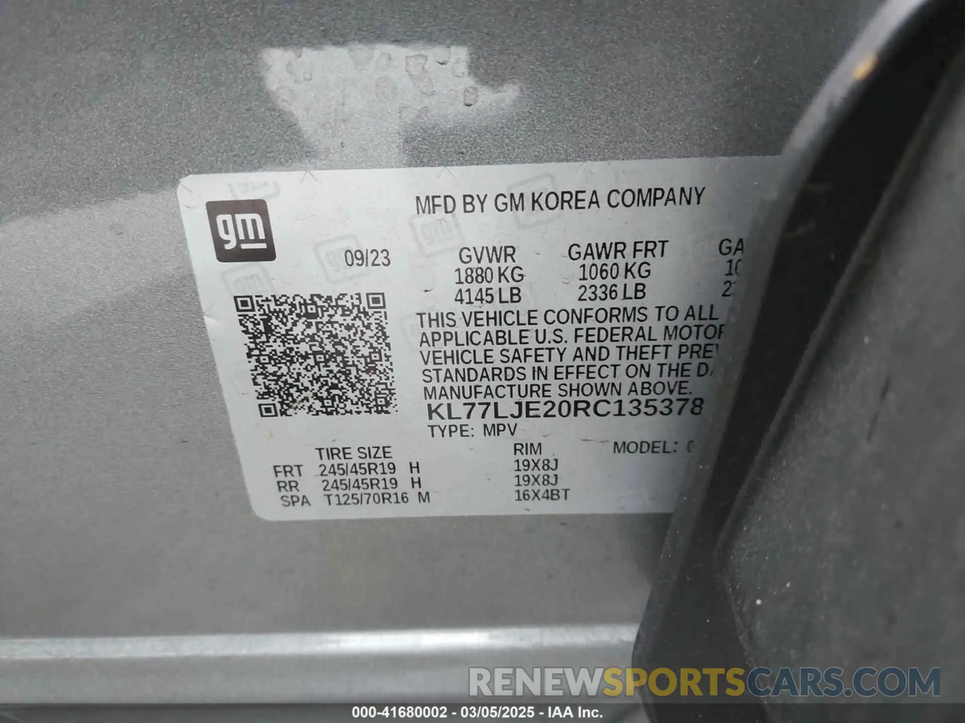 9 Photograph of a damaged car KL77LJE20RC135378 CHEVROLET TRAX 2024