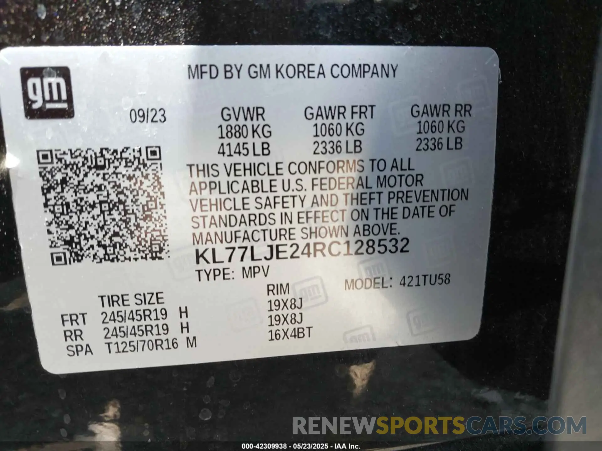 9 Photograph of a damaged car KL77LJE24RC128532 CHEVROLET TRAX 2024