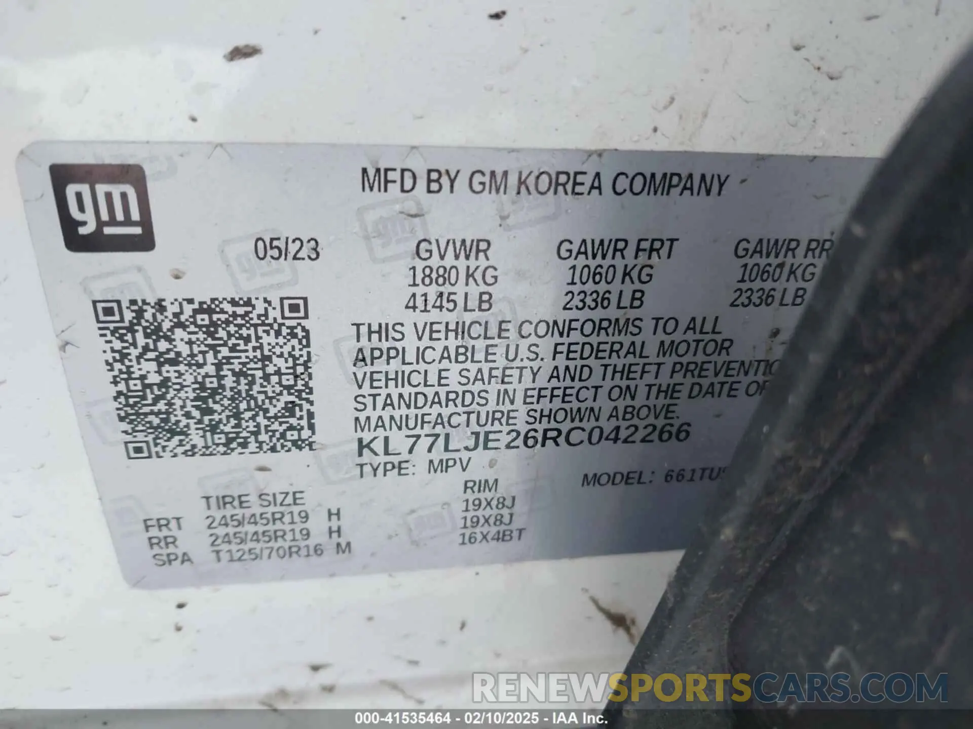 9 Фотография поврежденного автомобиля KL77LJE26RC042266 CHEVROLET TRAX 2024