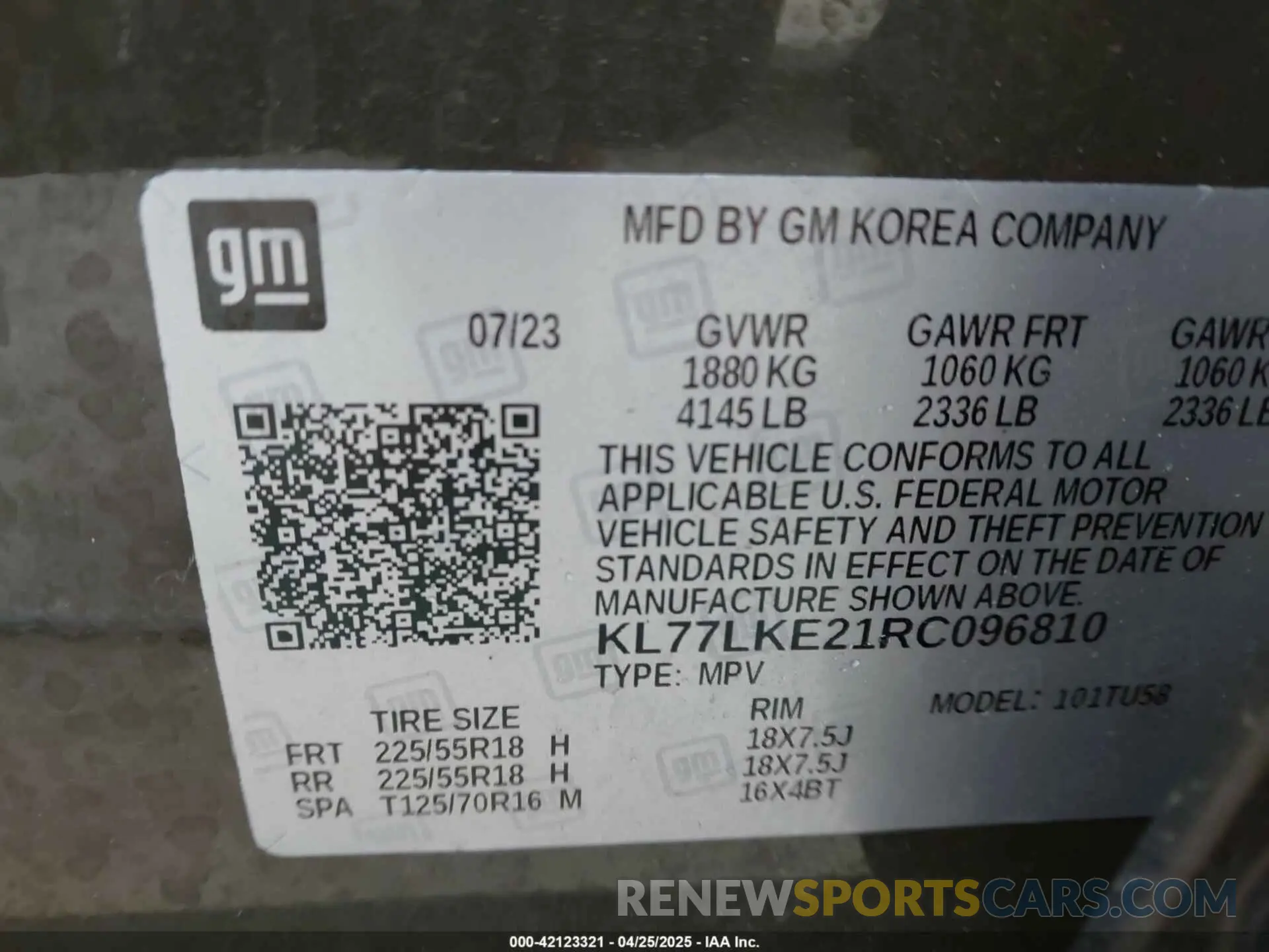 9 Photograph of a damaged car KL77LKE21RC096810 CHEVROLET TRAX 2024