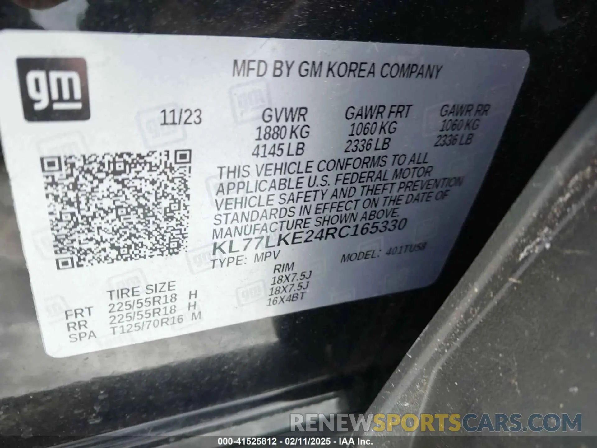 9 Photograph of a damaged car KL77LKE24RC165330 CHEVROLET TRAX 2024