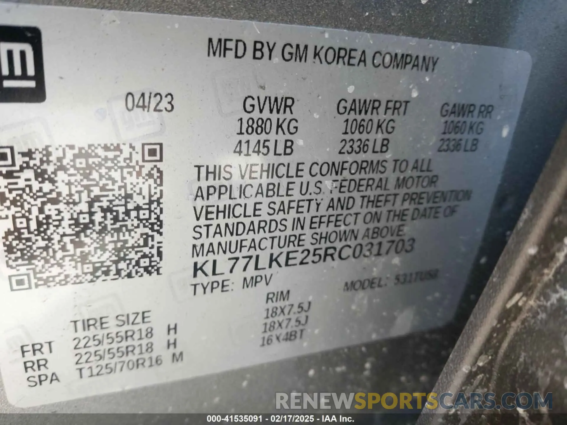 9 Photograph of a damaged car KL77LKE25RC031703 CHEVROLET TRAX 2024