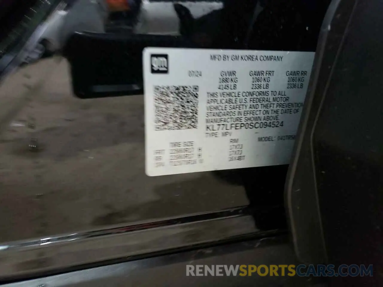 13 Фотография поврежденного автомобиля KL77LFEP0SC094524 CHEVROLET TRAX 2025