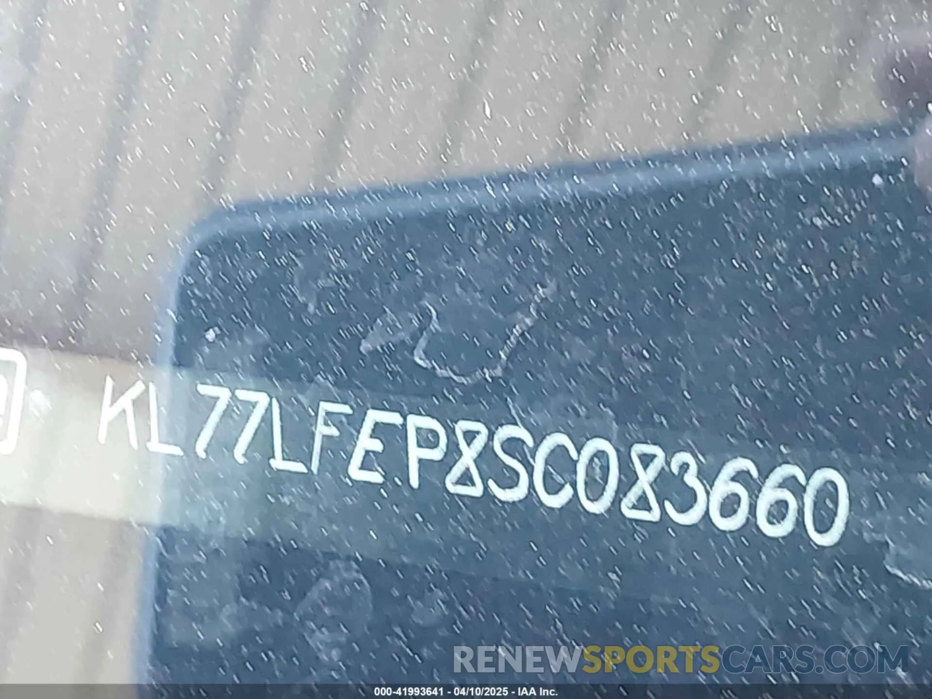 9 Фотография поврежденного автомобиля KL77LFEP8SC083660 CHEVROLET TRAX 2025