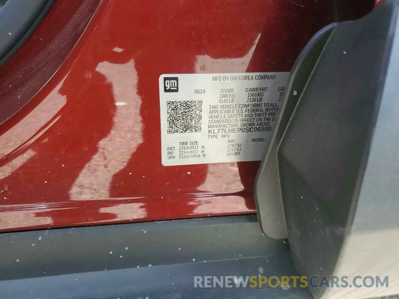 13 Фотография поврежденного автомобиля KL77LHEP0SC065004 CHEVROLET TRAX 2025
