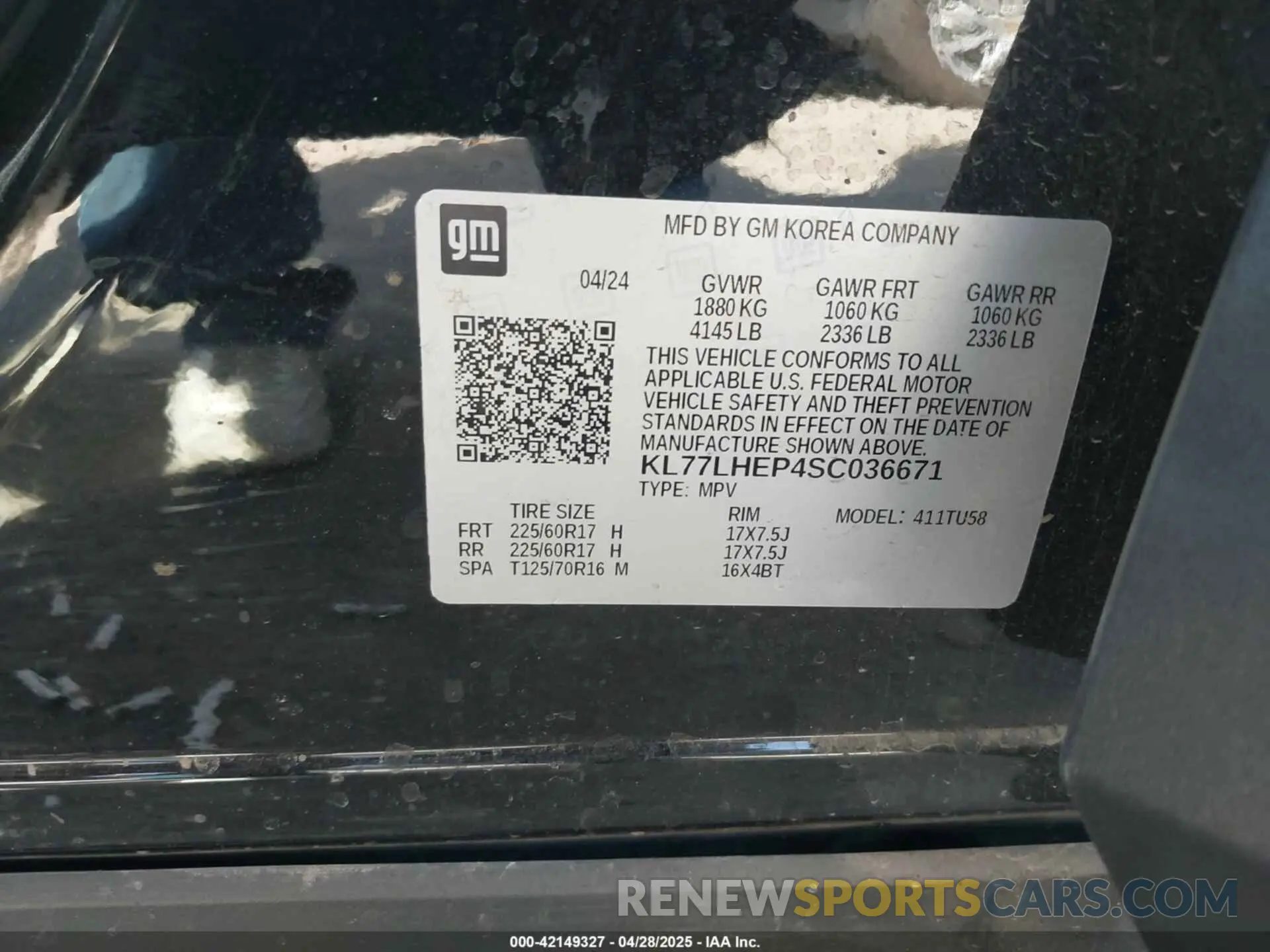 9 Photograph of a damaged car KL77LHEP4SC036671 CHEVROLET TRAX 2025