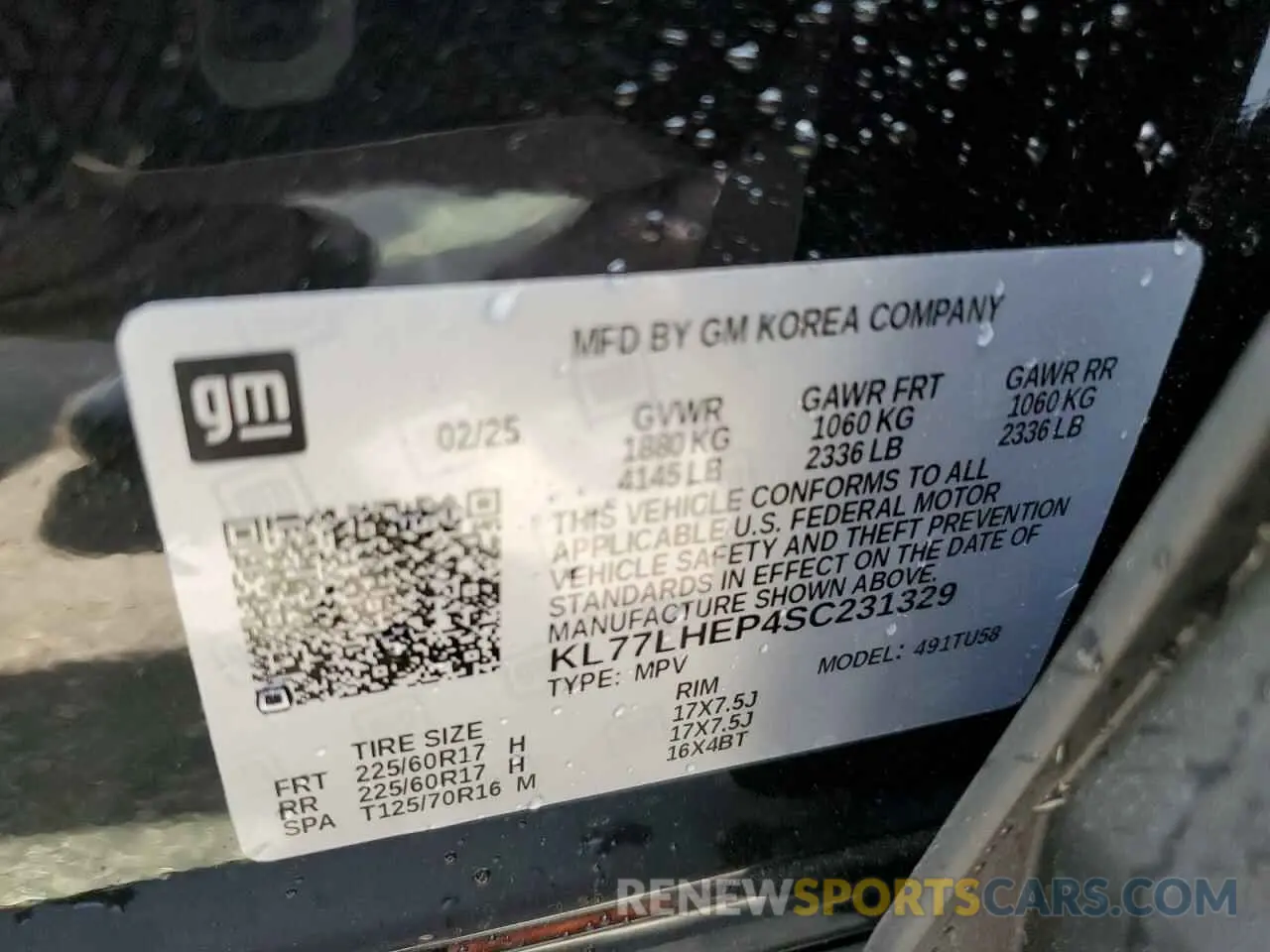 13 Photograph of a damaged car KL77LHEP4SC231329 CHEVROLET TRAX 2025