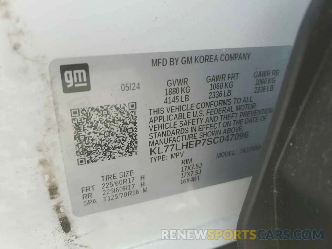 13 Фотография поврежденного автомобиля KL77LHEP7SC047096 CHEVROLET TRAX 2025