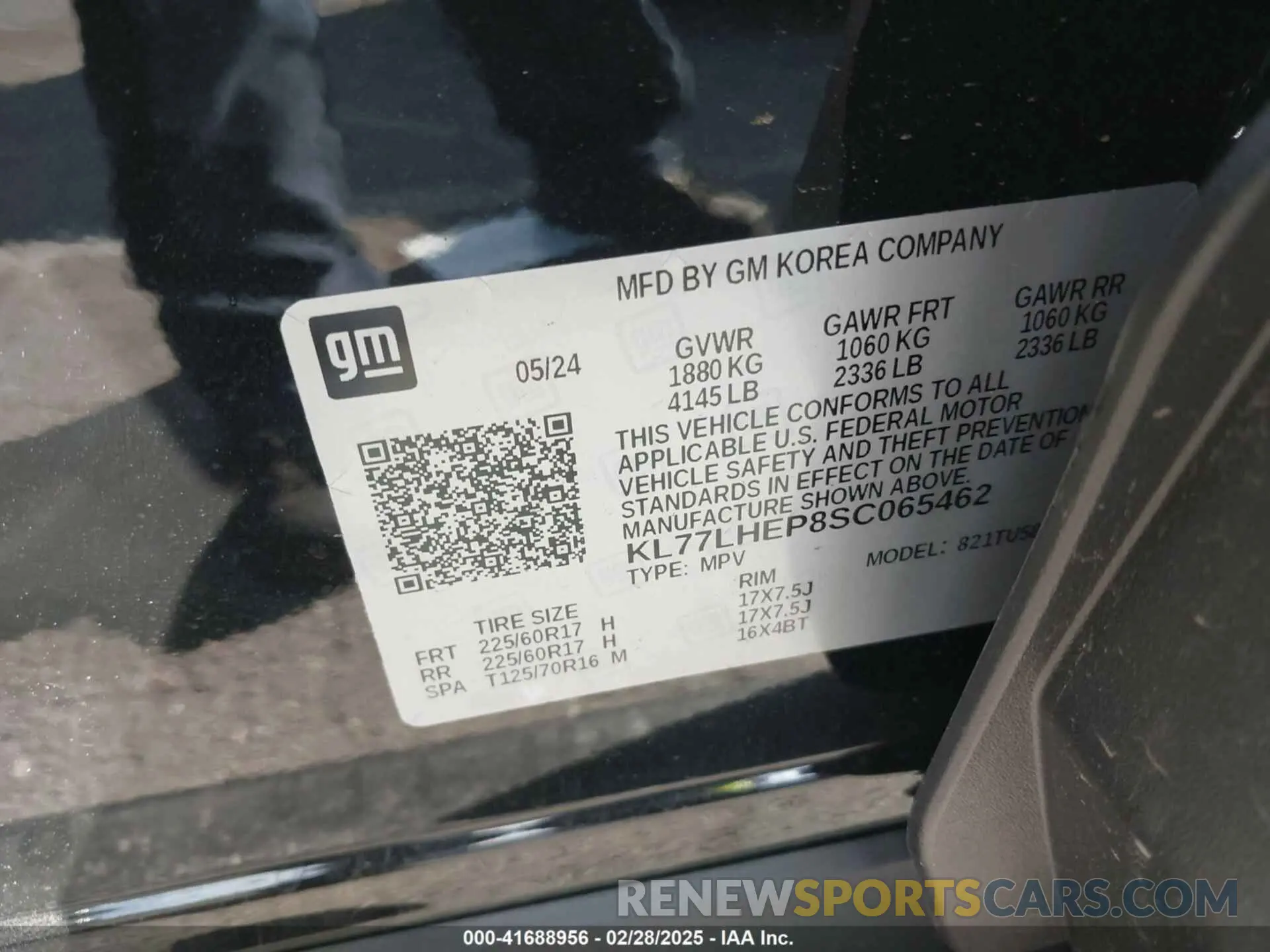 9 Photograph of a damaged car KL77LHEP8SC065462 CHEVROLET TRAX 2025