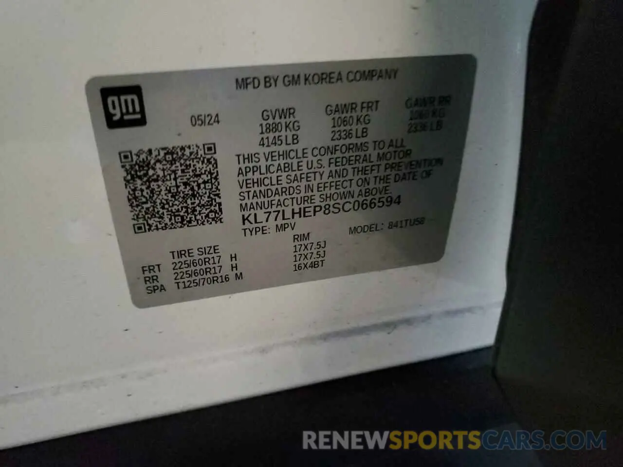 13 Photograph of a damaged car KL77LHEP8SC066594 CHEVROLET TRAX 2025