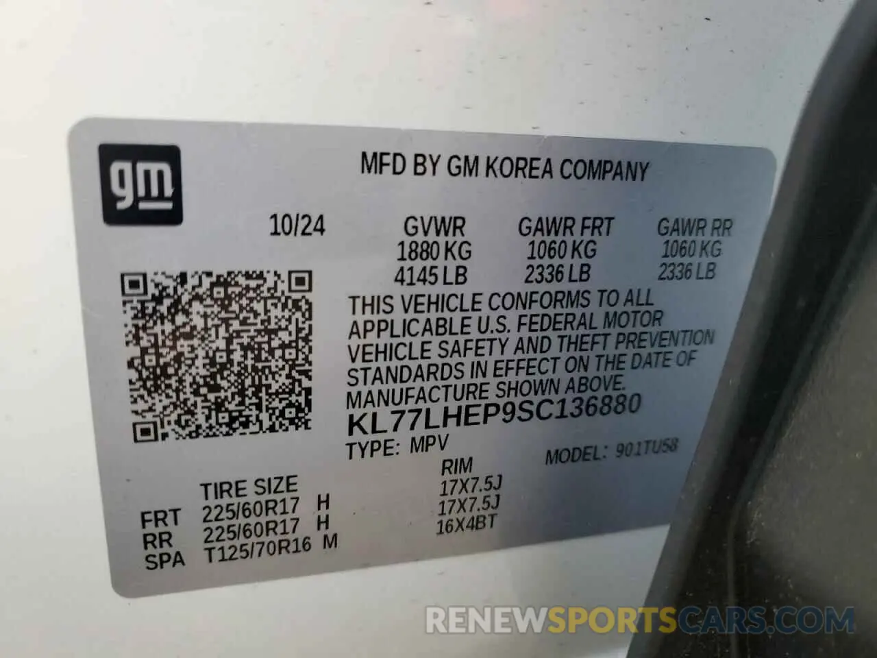 15 Фотография поврежденного автомобиля KL77LHEP9SC136880 CHEVROLET TRAX 2025