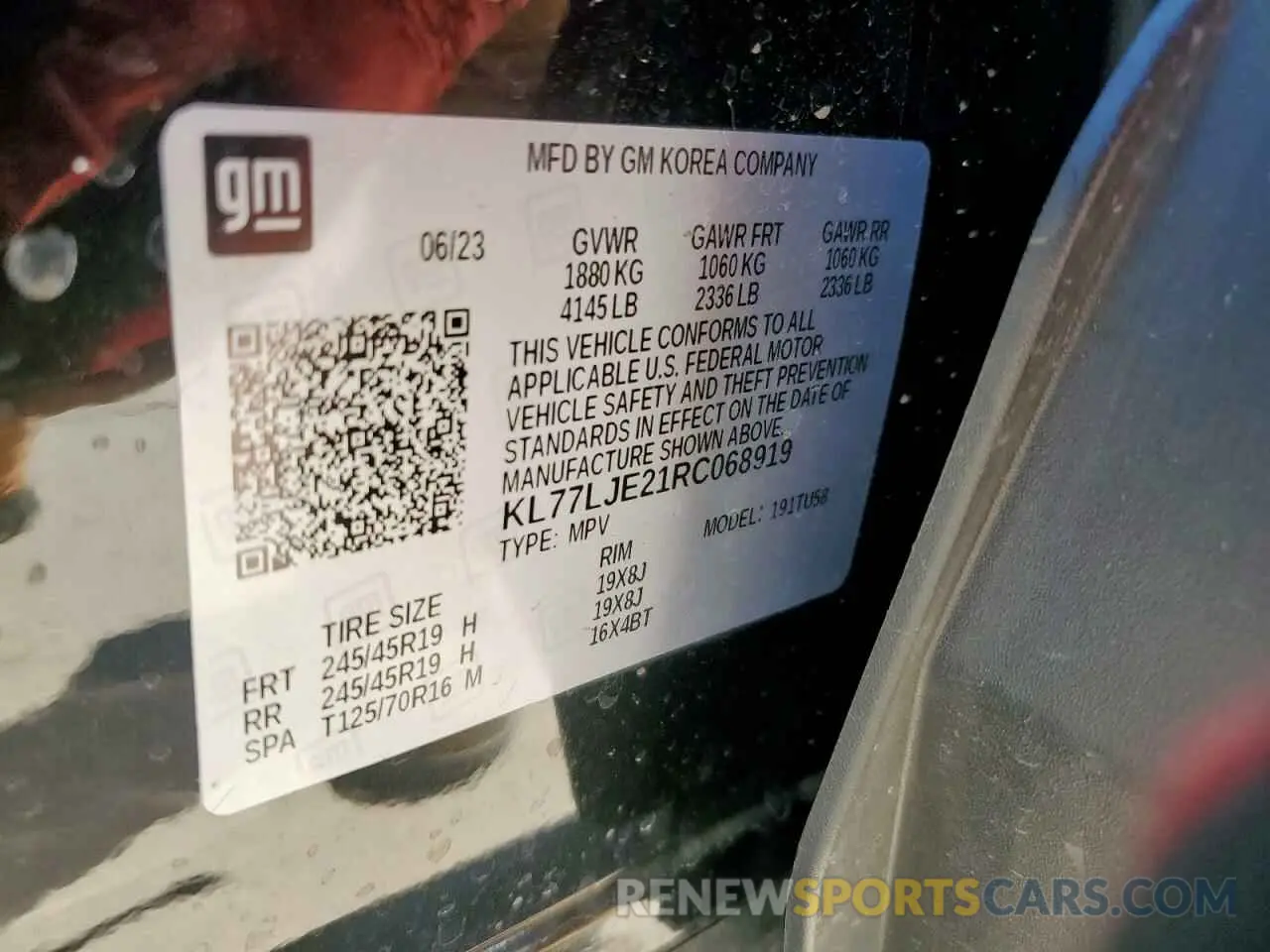14 Фотография поврежденного автомобиля KL77LJE21RC068919 CHEVROLET TRAX 2RS 2024