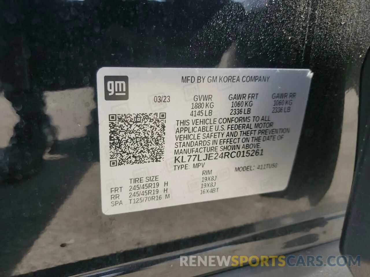 12 Фотография поврежденного автомобиля KL77LJE24RC015261 CHEVROLET TRAX 2RS 2024