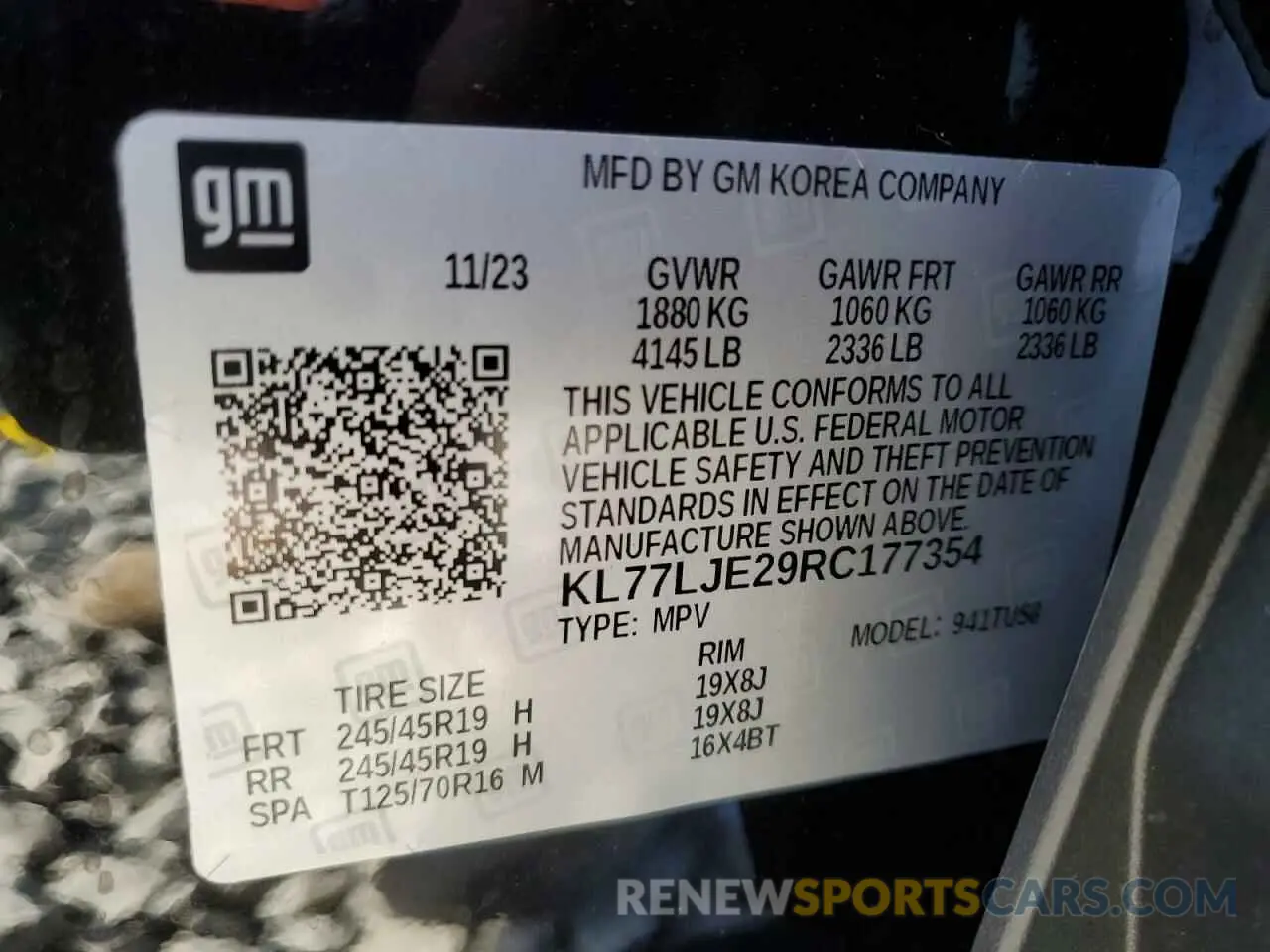 13 Photograph of a damaged car KL77LJE29RC177354 CHEVROLET TRAX 2RS 2024
