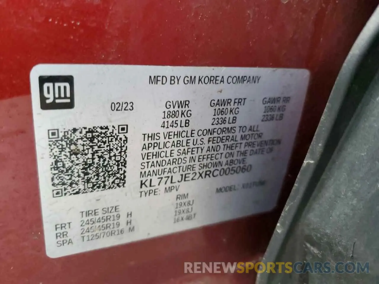 14 Фотография поврежденного автомобиля KL77LJE2XRC005060 CHEVROLET TRAX 2RS 2024