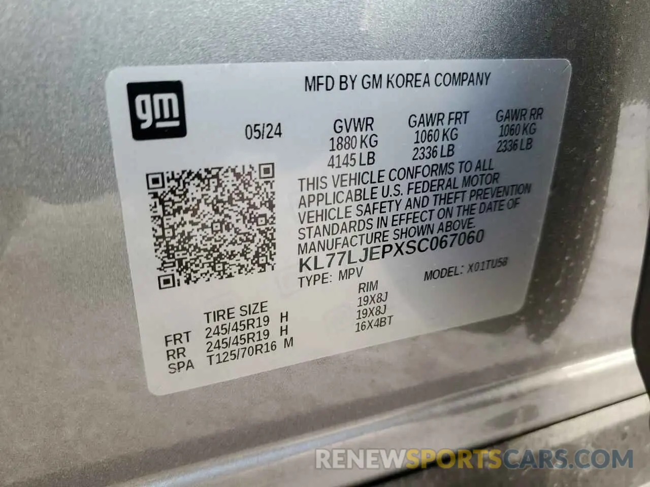 13 Фотография поврежденного автомобиля KL77LJEPXSC067060 CHEVROLET TRAX 2RS 2025
