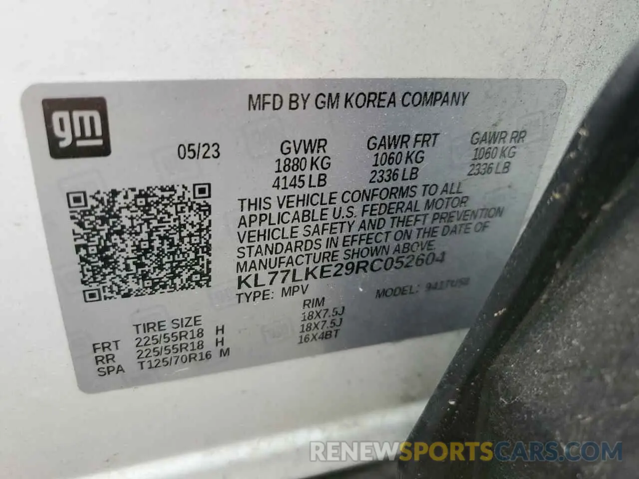13 Фотография поврежденного автомобиля KL77LKE29RC052604 CHEVROLET TRAX ACTIV 2024