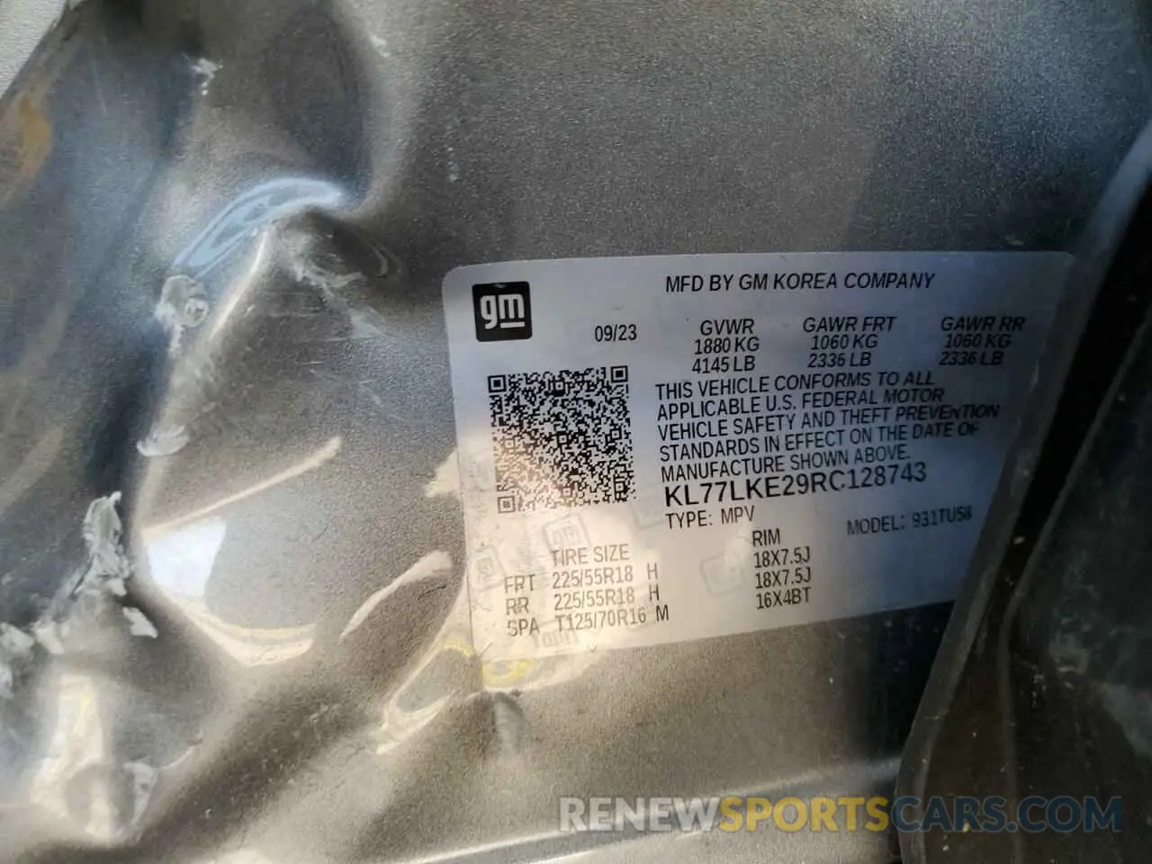 13 Фотография поврежденного автомобиля KL77LKE29RC128743 CHEVROLET TRAX ACTIV 2024