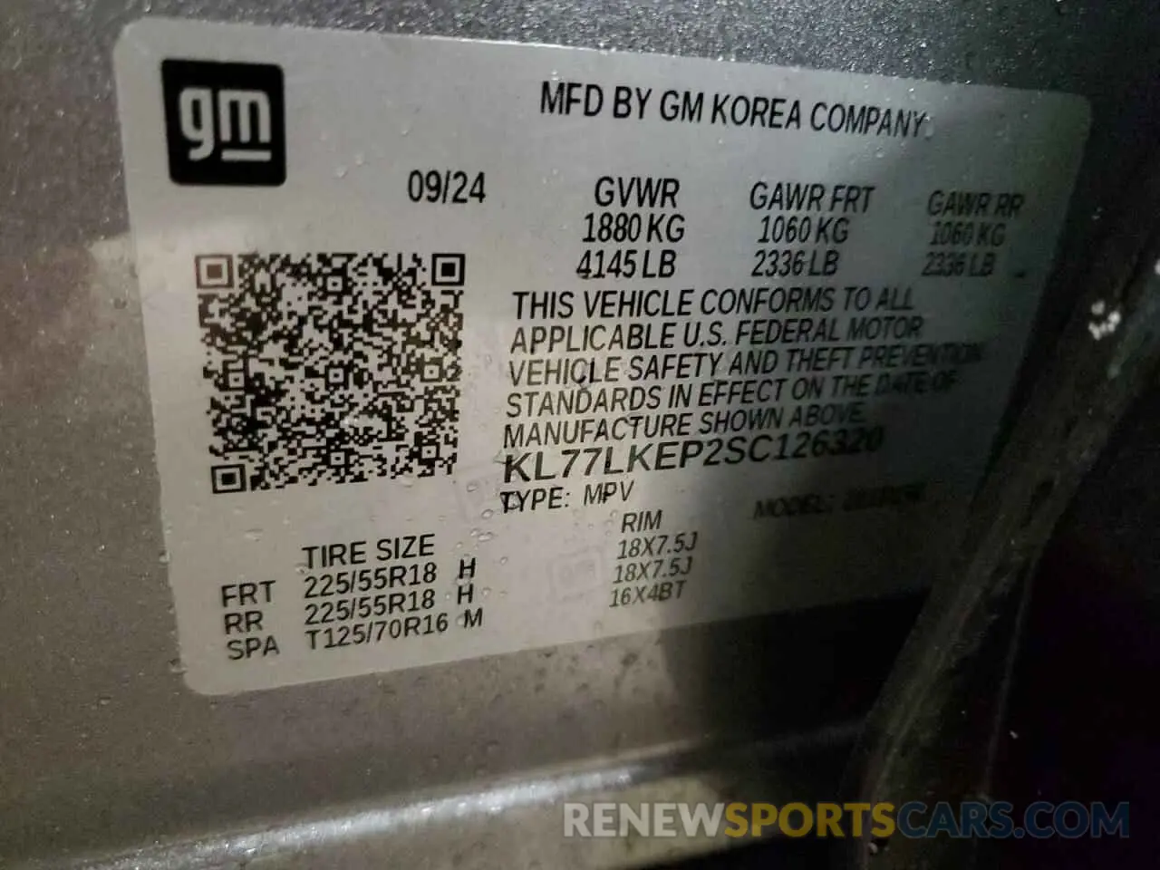 13 Фотография поврежденного автомобиля KL77LKEP2SC126320 CHEVROLET TRAX ACTIV 2025