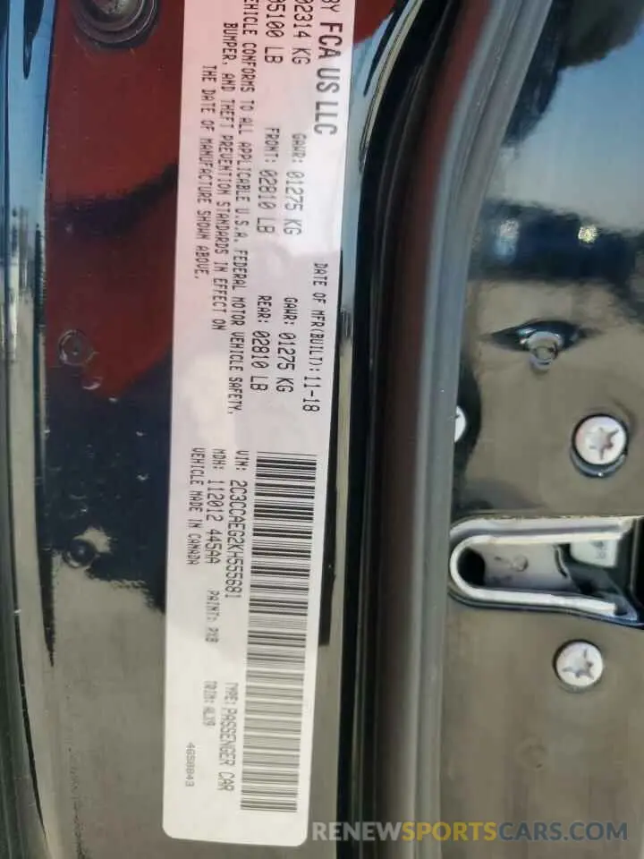 13 Photograph of a damaged car 2C3CCAEG2KH555681 CHRYSLER 300 2019