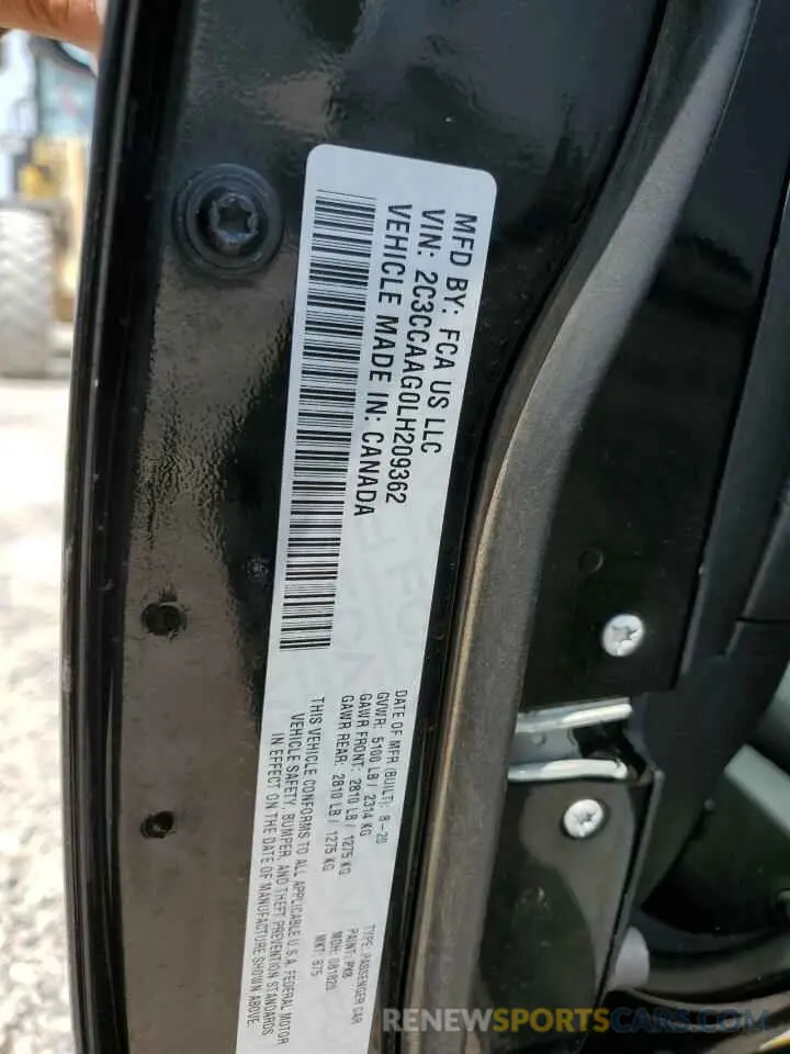 13 Фотография поврежденного автомобиля 2C3CCAAG0LH209362 CHRYSLER 300 2020