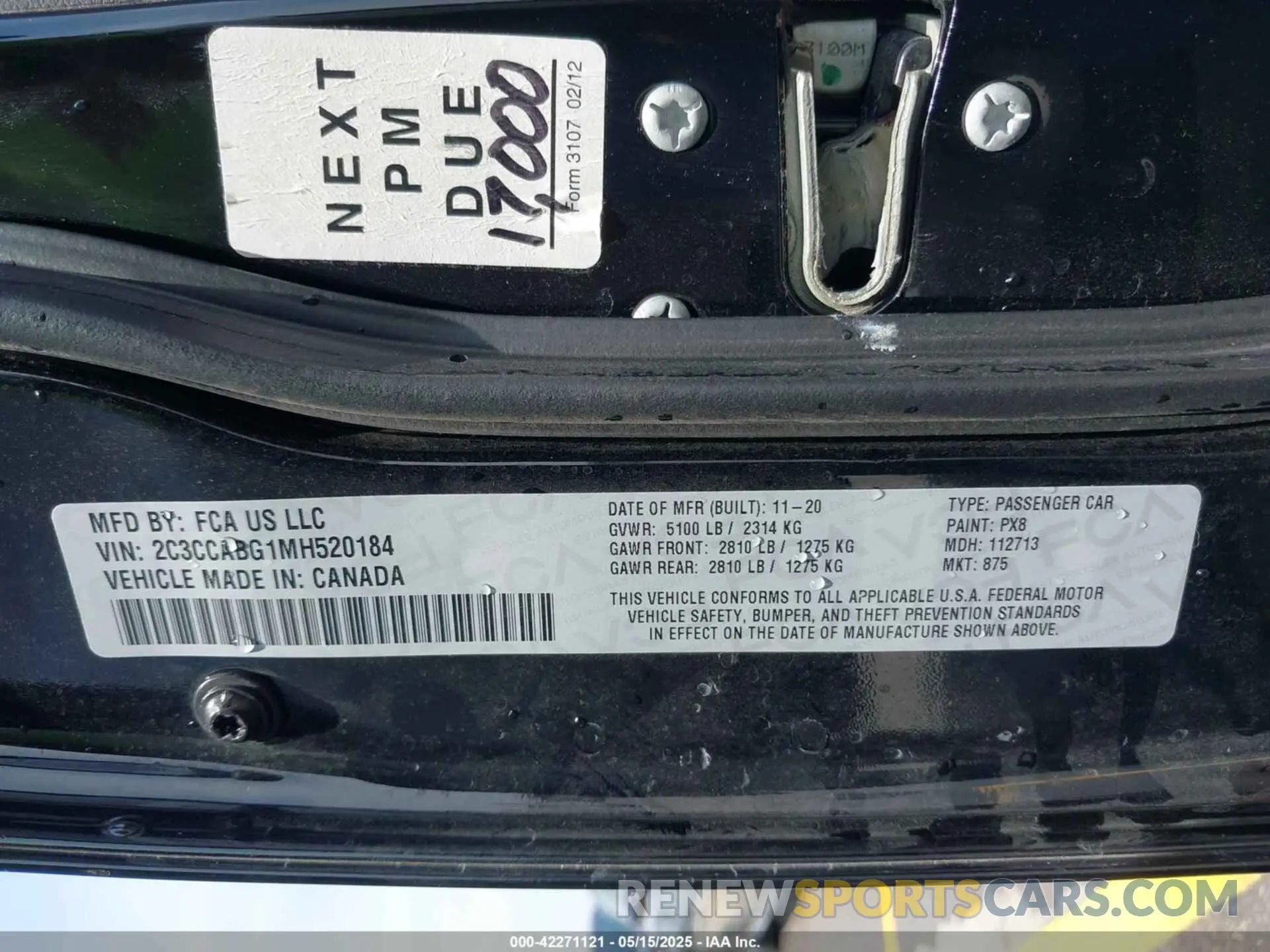 9 Photograph of a damaged car 2C3CCABG1MH520184 CHRYSLER 300 2021