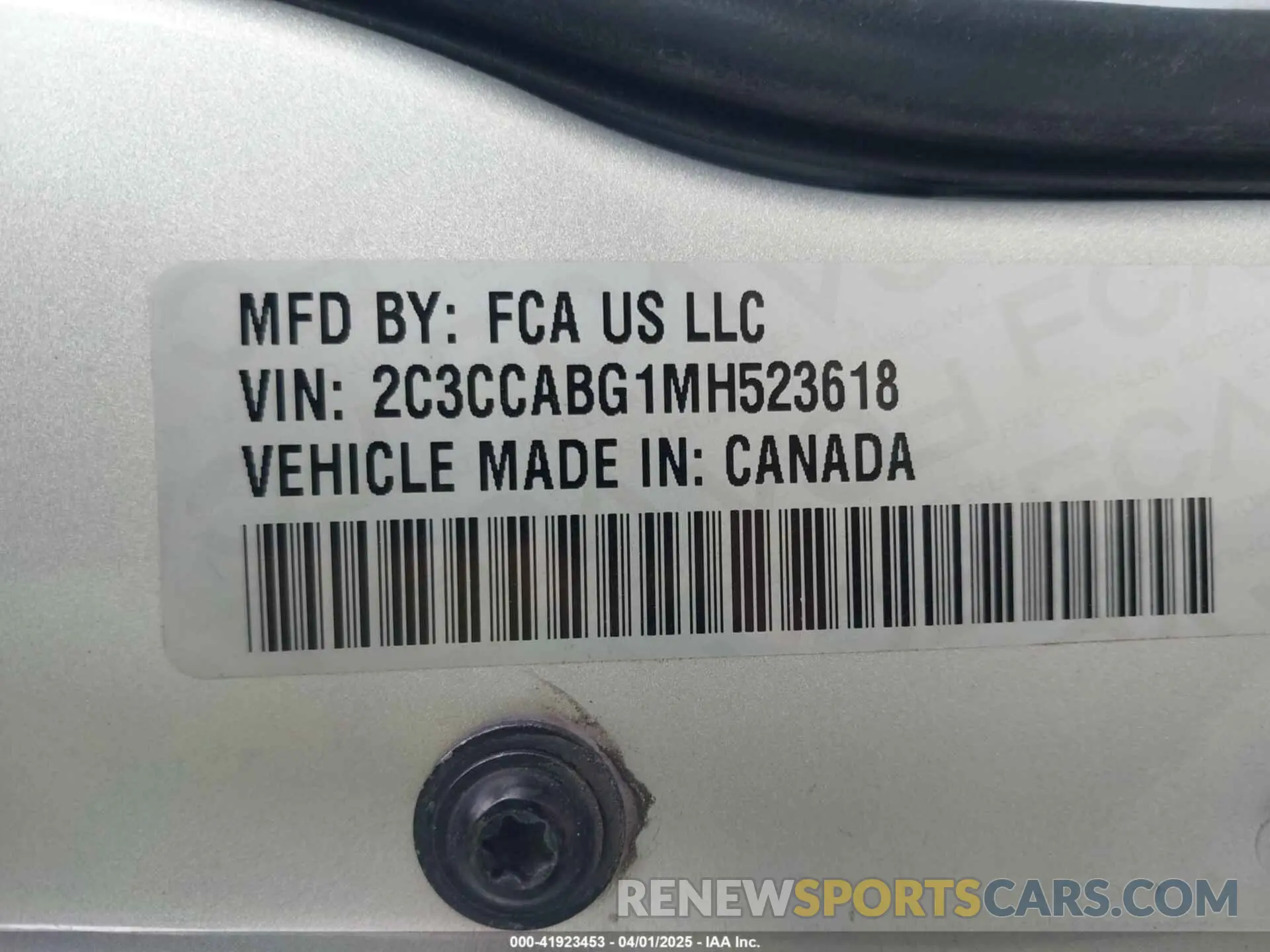 9 Фотография поврежденного автомобиля 2C3CCABG1MH523618 CHRYSLER 300 2021