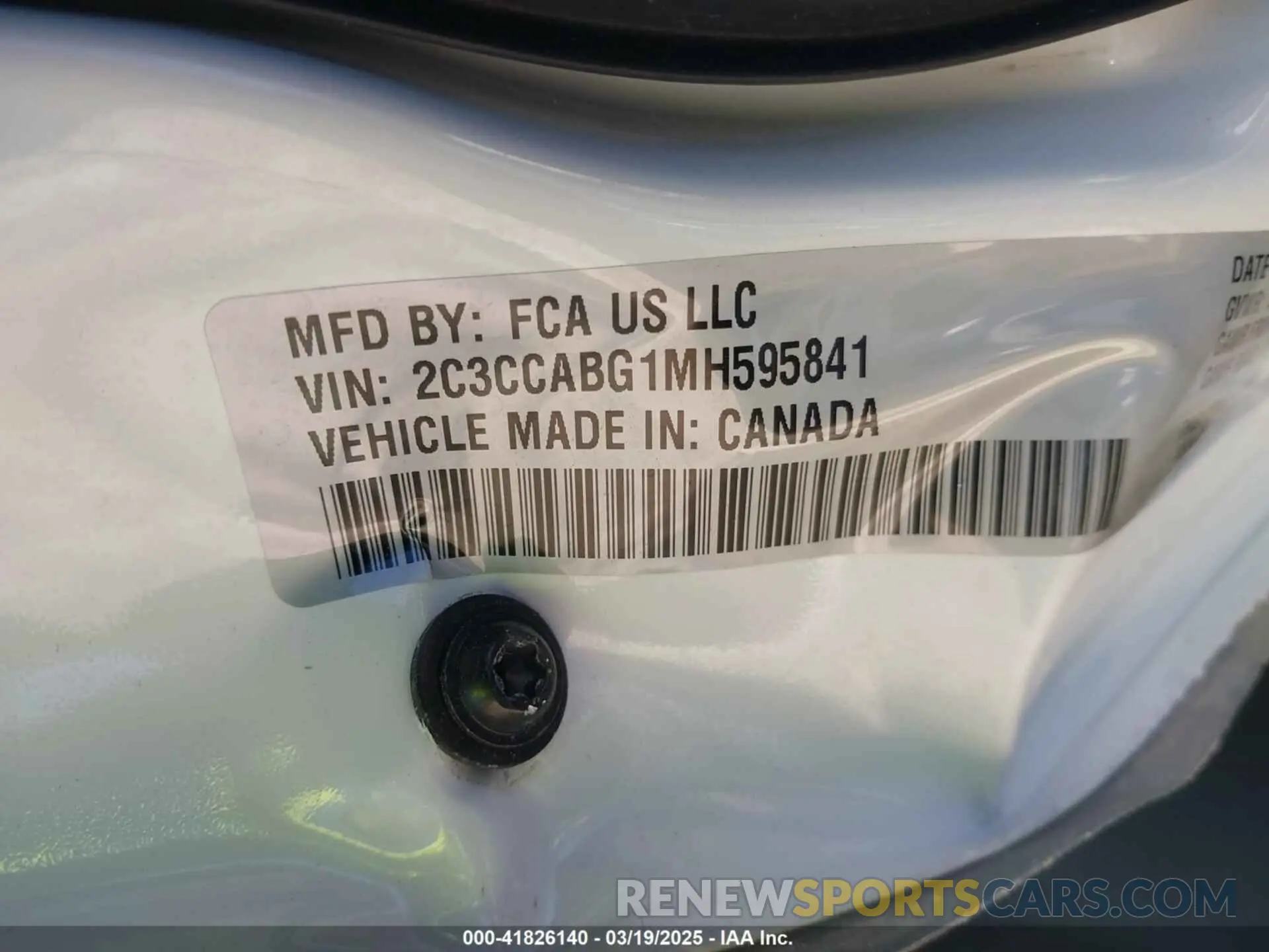 9 Фотография поврежденного автомобиля 2C3CCABG1MH595841 CHRYSLER 300 2021