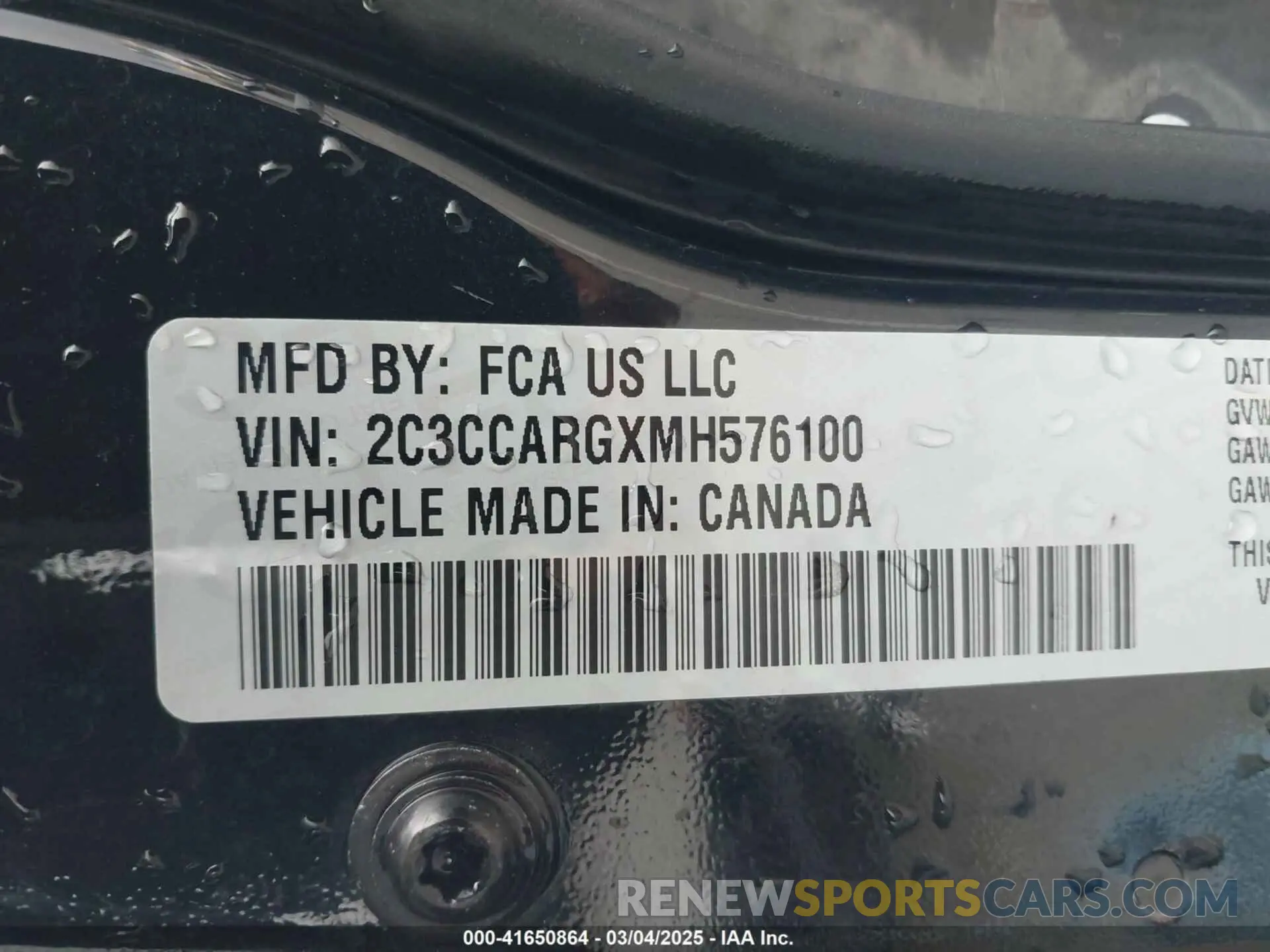9 Фотография поврежденного автомобиля 2C3CCARGXMH576100 CHRYSLER 300 2021
