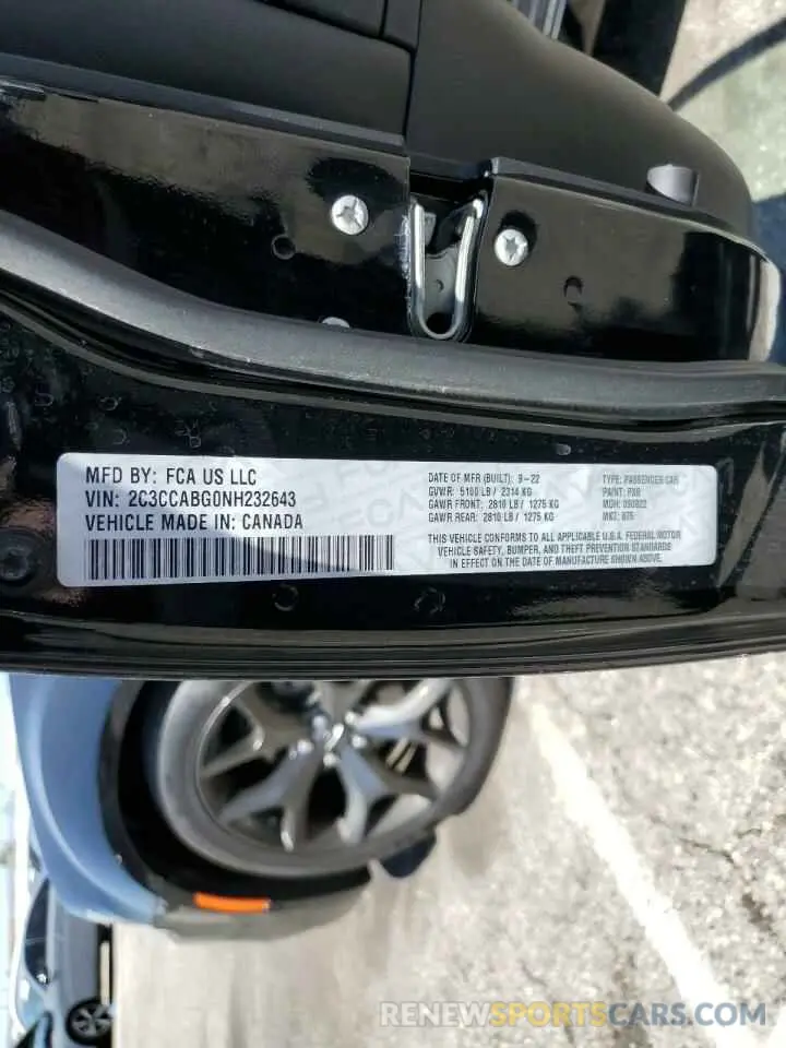 12 Фотография поврежденного автомобиля 2C3CCABG0NH232643 CHRYSLER 300 2022