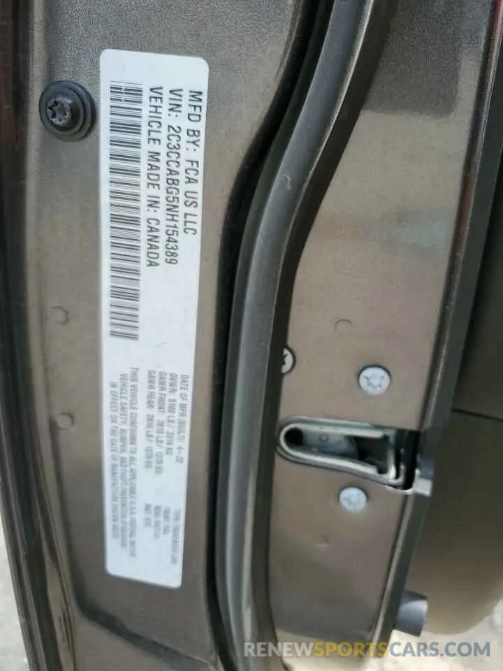 12 Photograph of a damaged car 2C3CCABG5NH154389 CHRYSLER 300 2022
