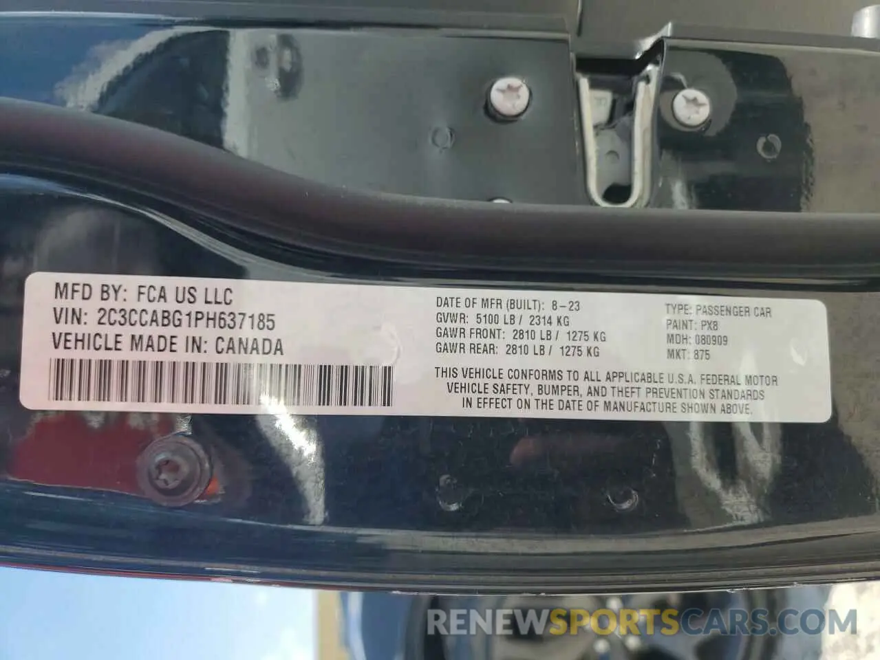 12 Photograph of a damaged car 2C3CCABG1PH637185 CHRYSLER 300 2023